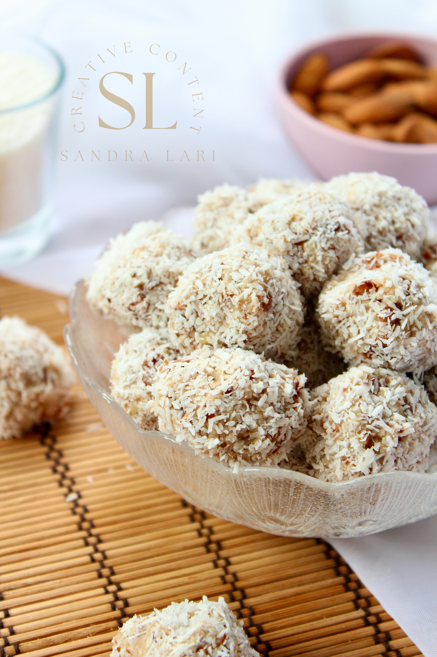 Healthy Raw Coconut Almond Bites - Set 3 of 3