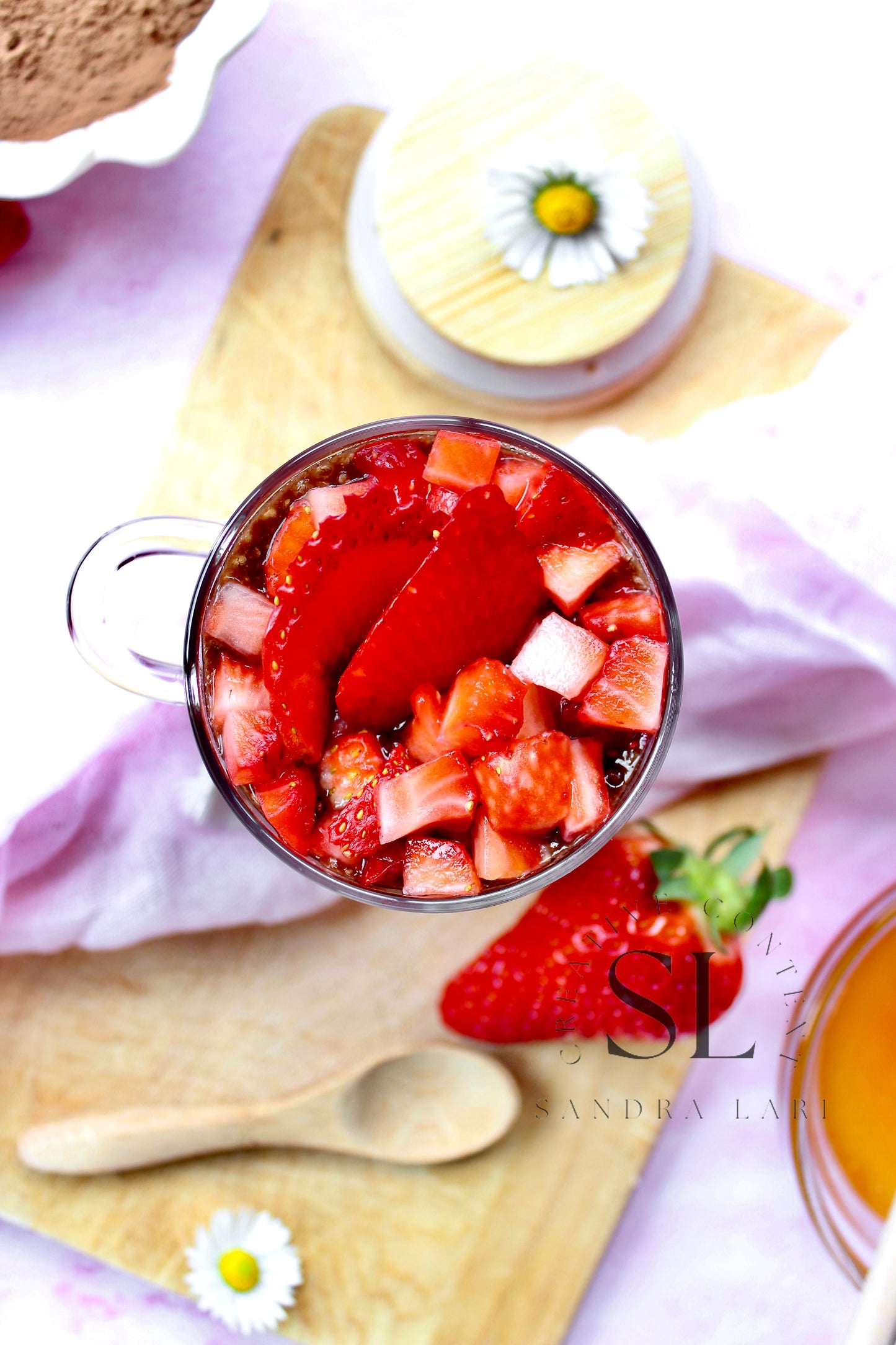 Raw Strawberry & Carob Chia Pudding - Set 2 of 3