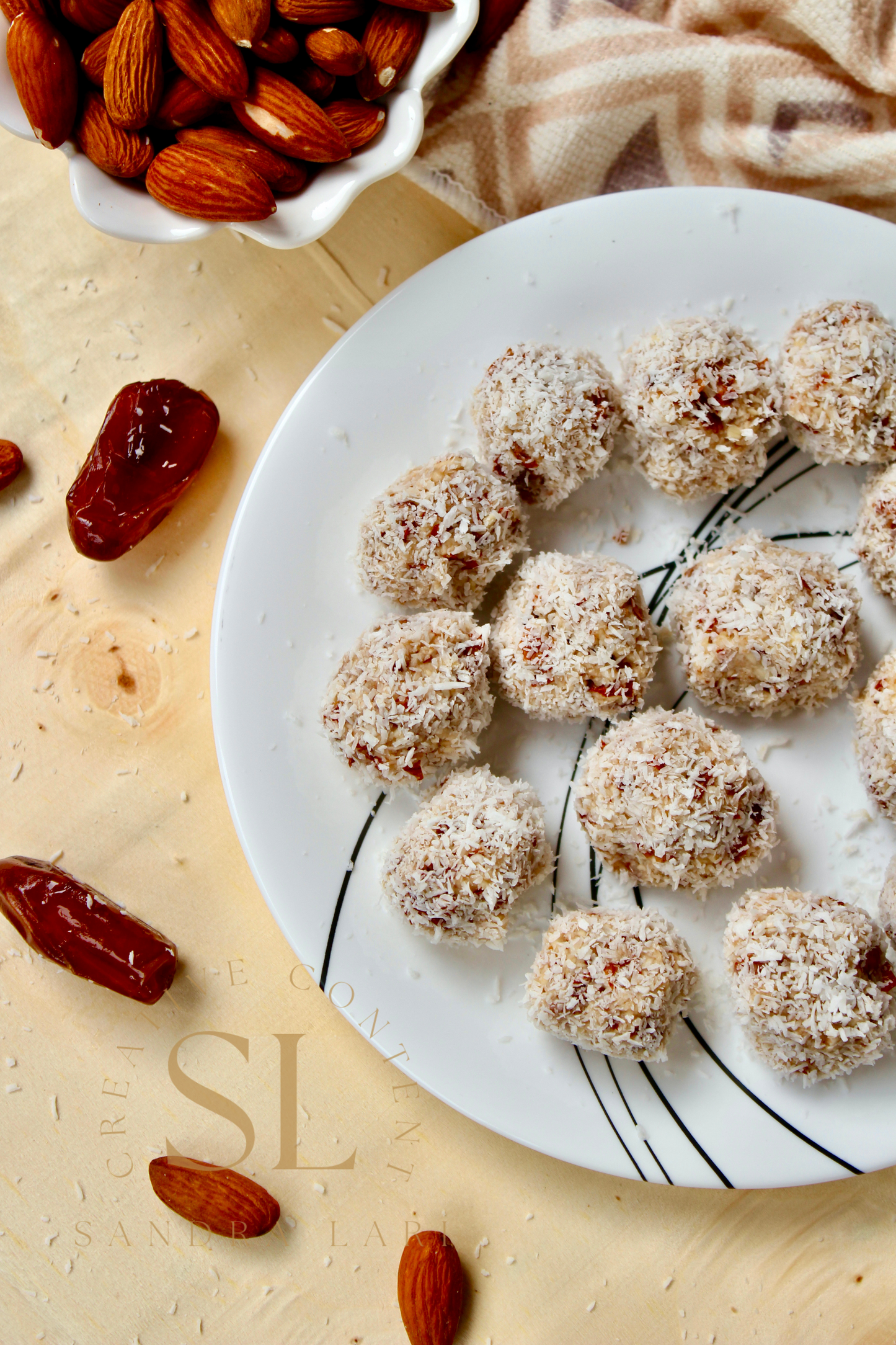 Healthy Raw Coconut Almond Bites - Set 1 of 3