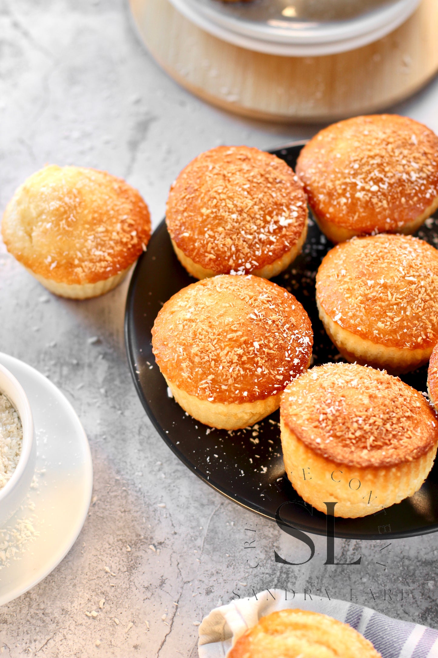 Eggless Coconut Muffins (No Yeast) - Set 2 of 4