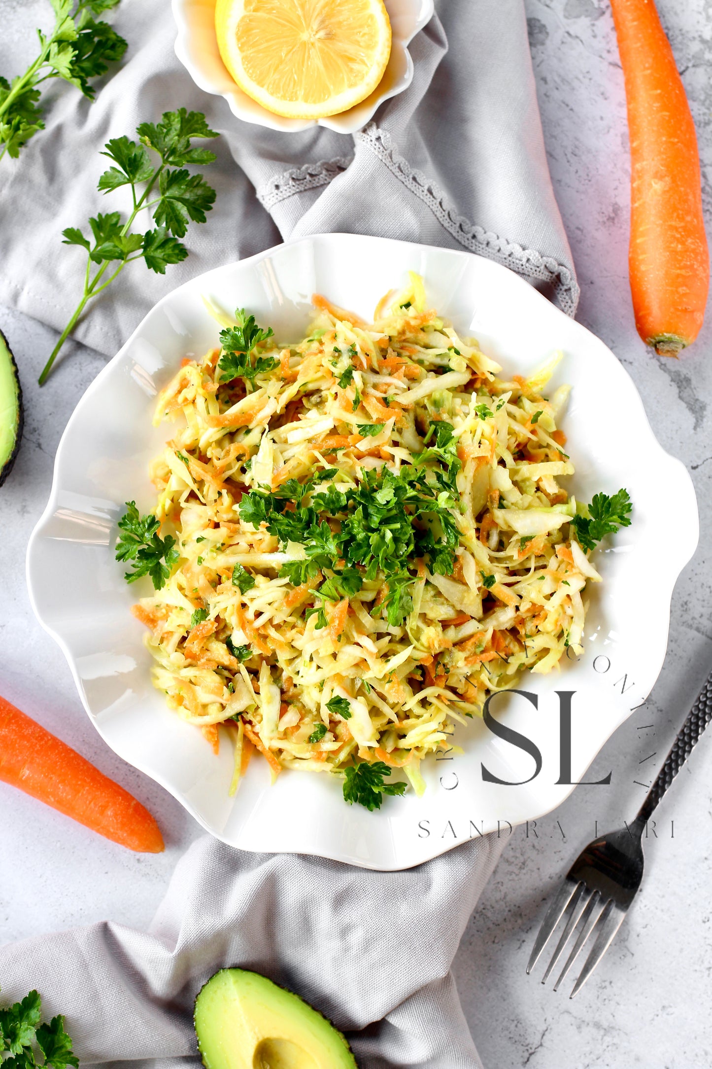 Creamy Avocado & Garlic Coleslaw - Set 3 of 4