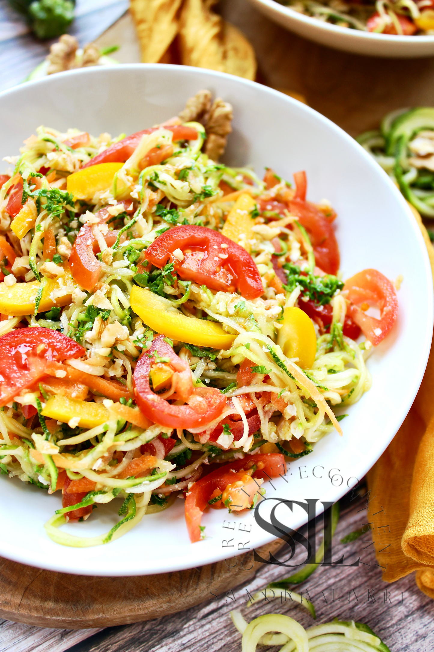 Raw Zucchini Spaghetti Salad - Set 1 of 3