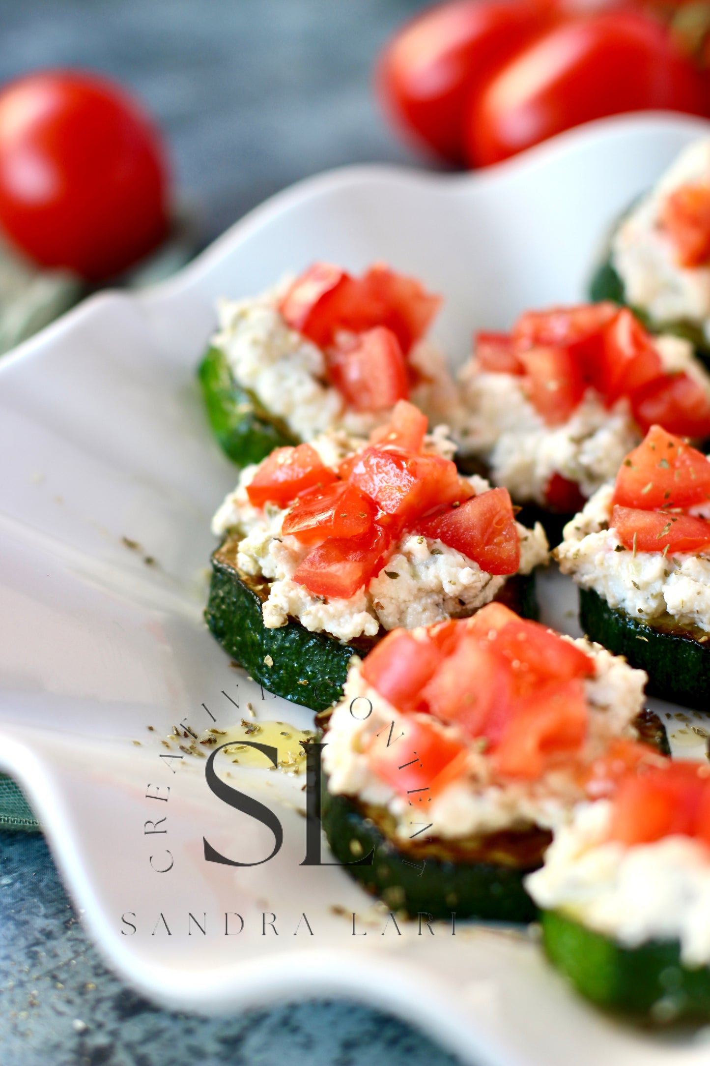 Zucchini Bites with Ricotta Cheese & Tomatoes - Set 2 of 3