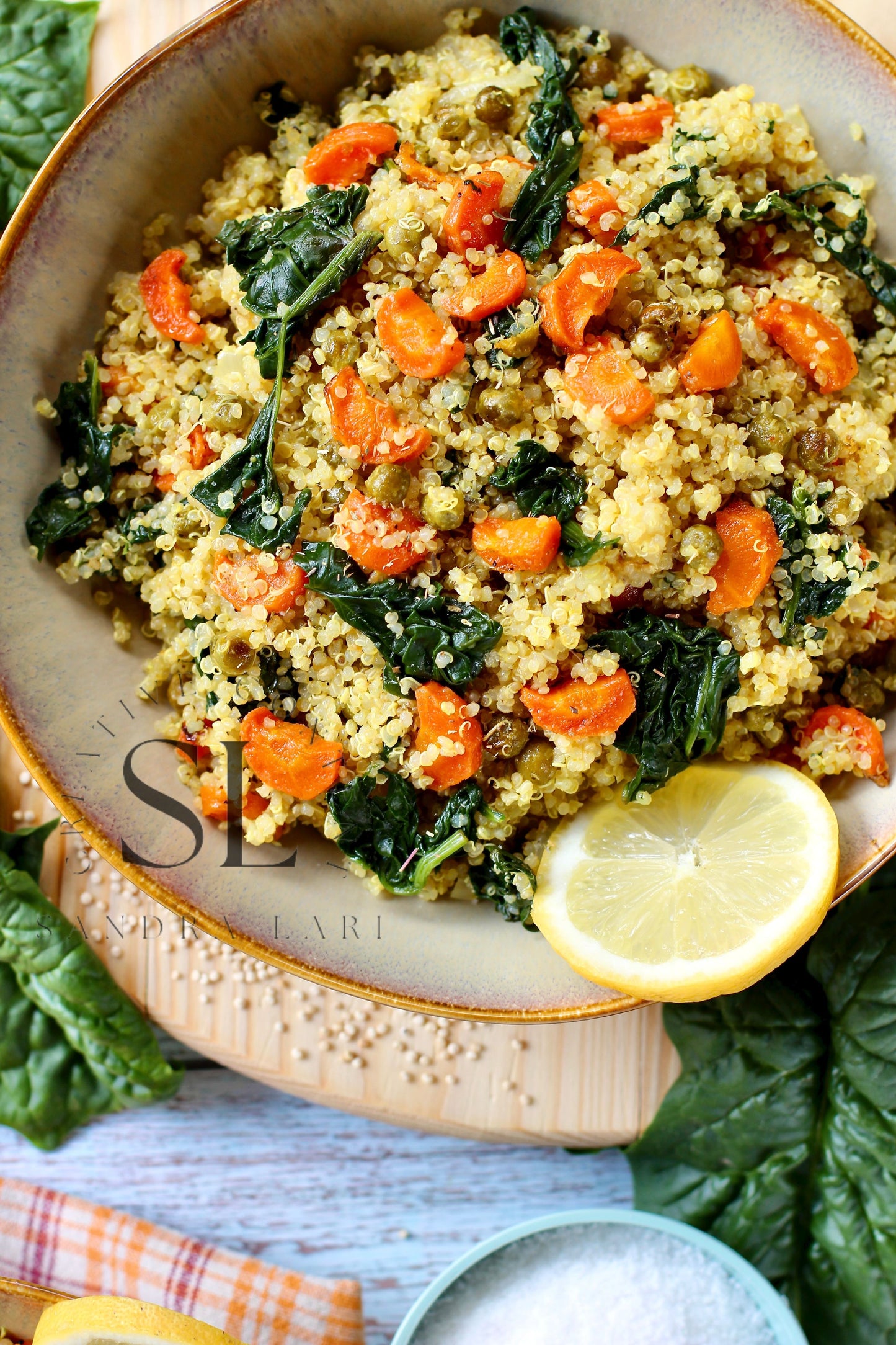 Vegan Roasted Veggies Quinoa Salad with Spinach - Set 2 of 3