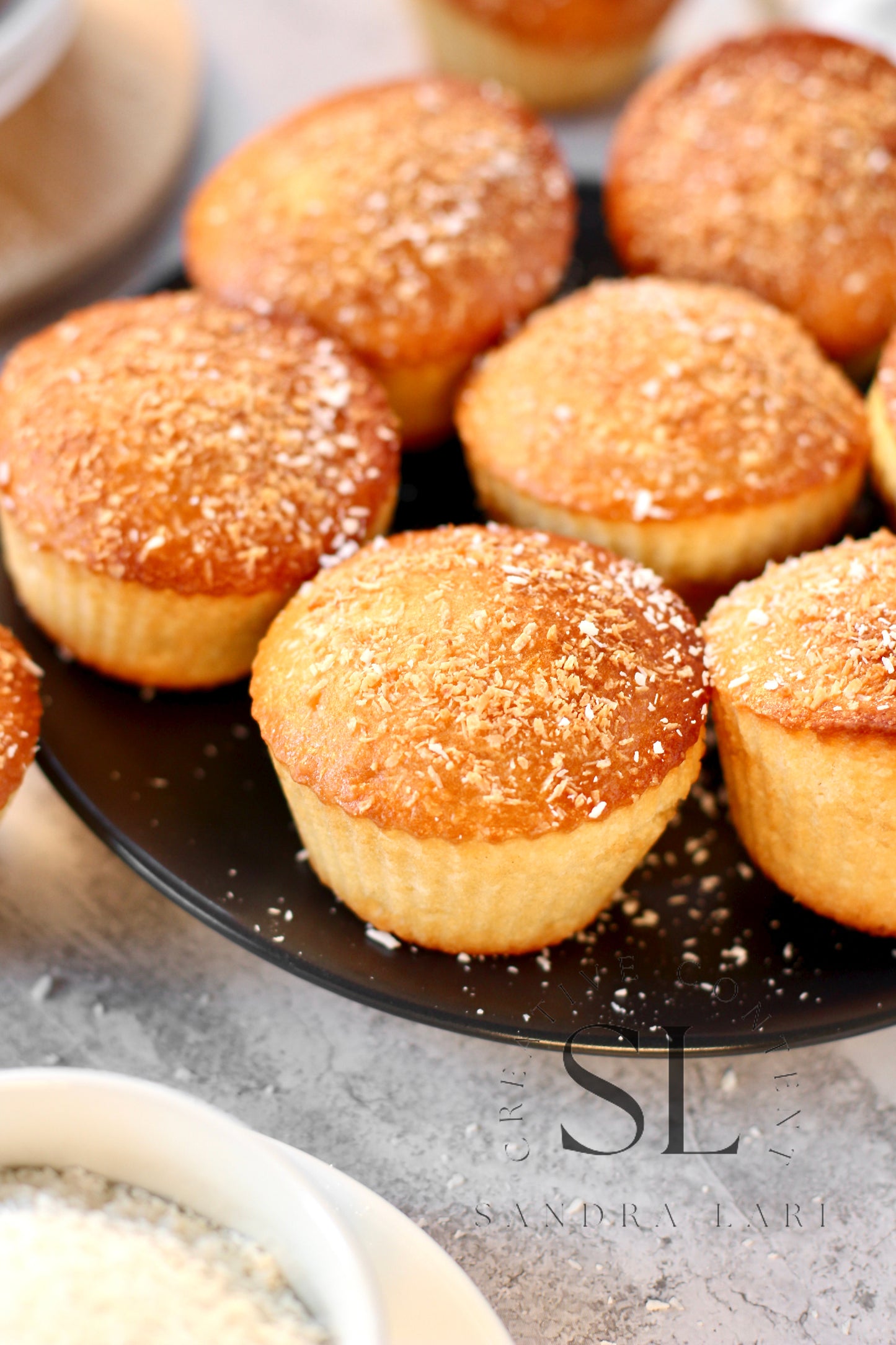 Eggless Coconut Muffins (No Yeast) - Set 2 of 4