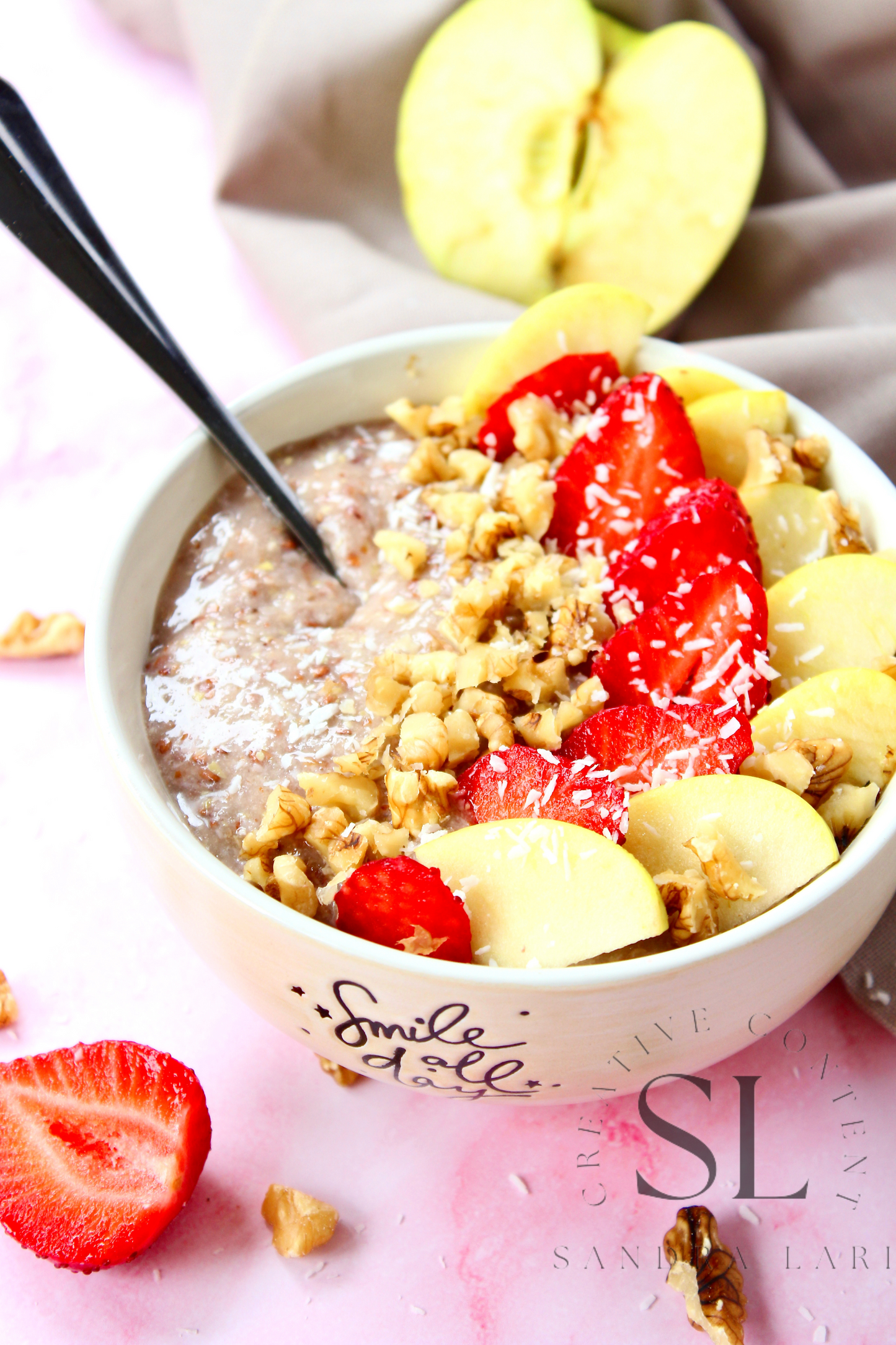 Overnight Healthy Raw Flaxseed Porridge - Set 4 of 4