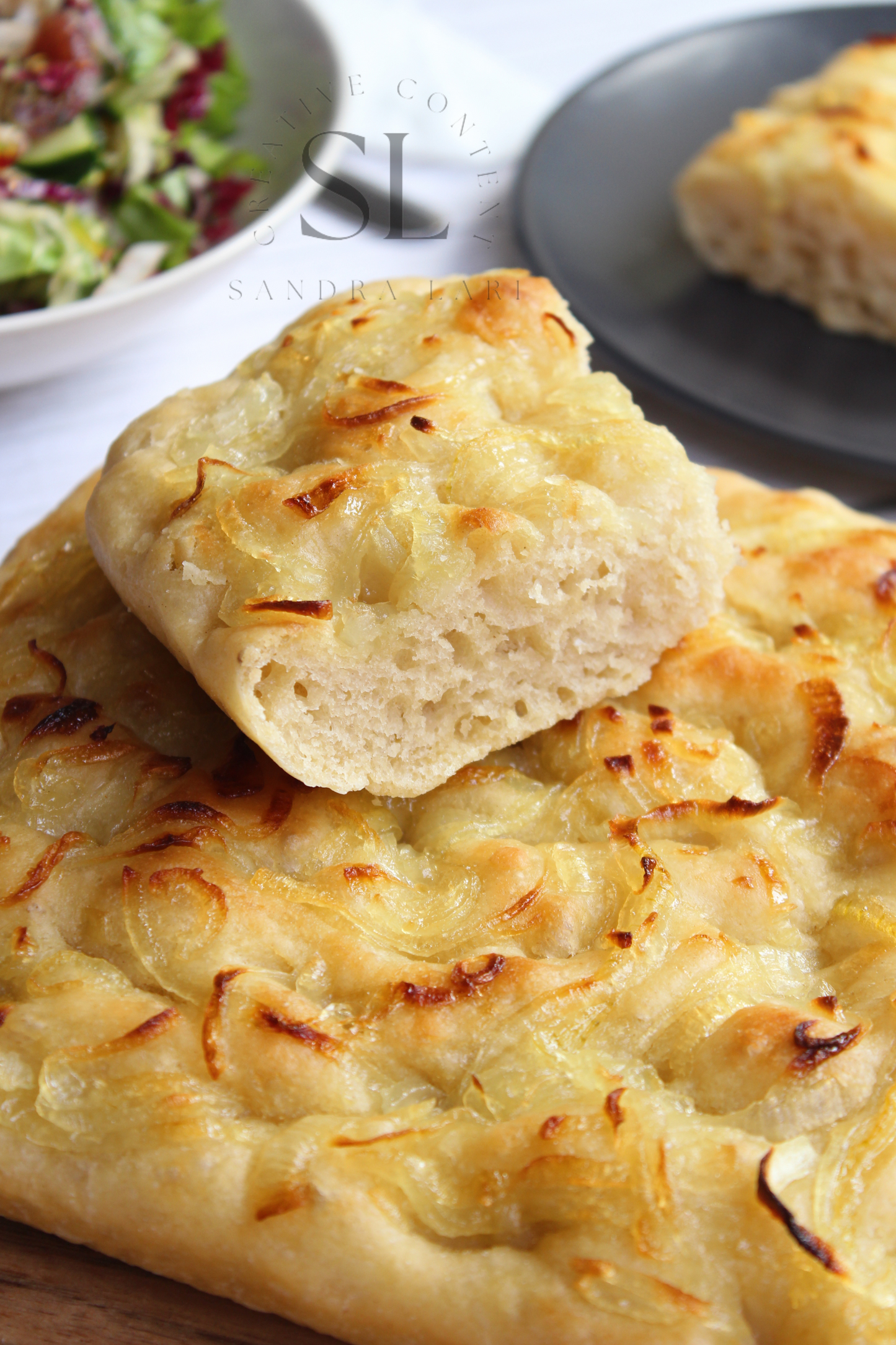 Easy Sourdough Focaccia with Caramelized Onions Set 3 of 3