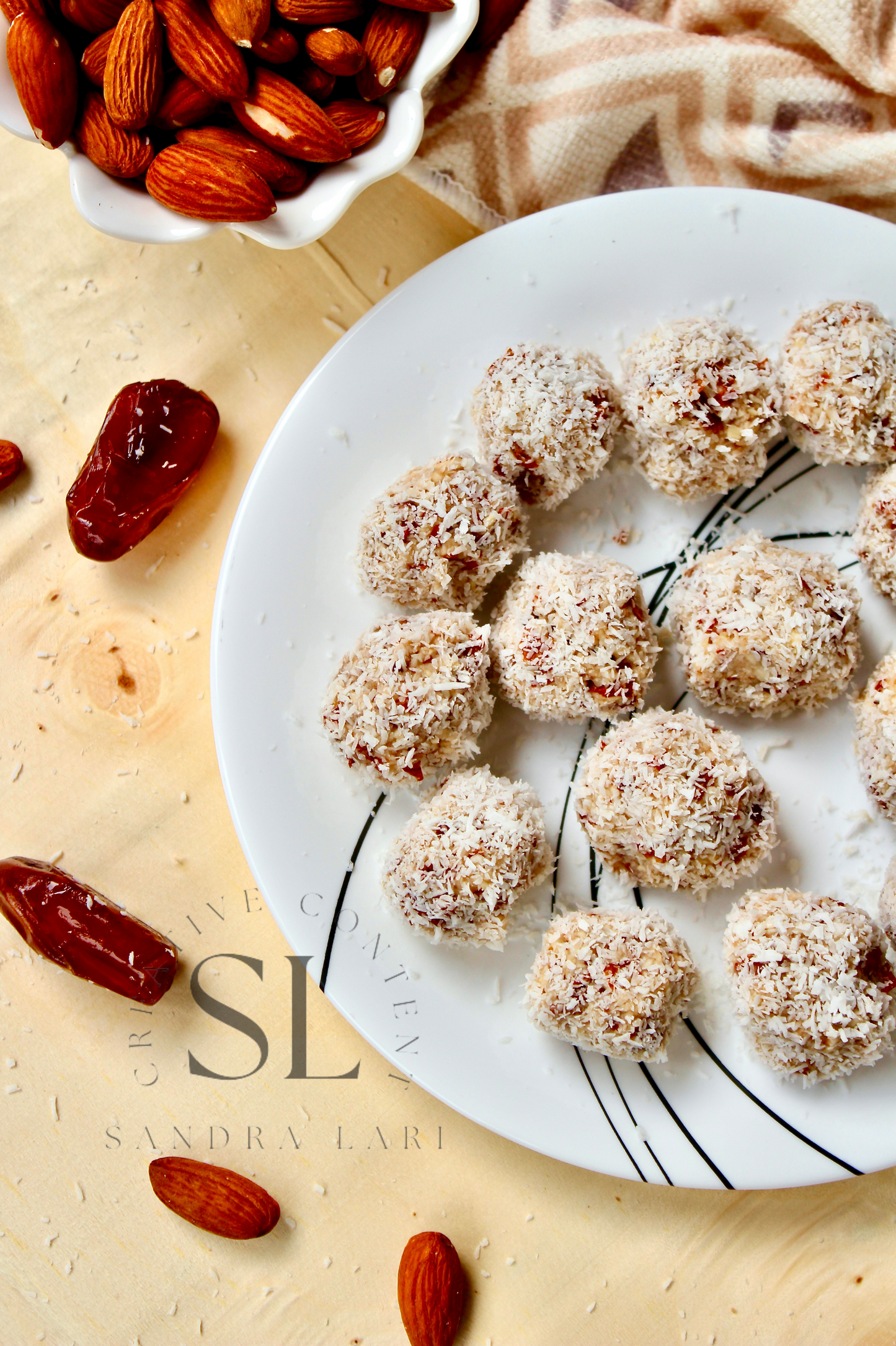 Healthy Raw Coconut Almond Bites - Set 1 of 3