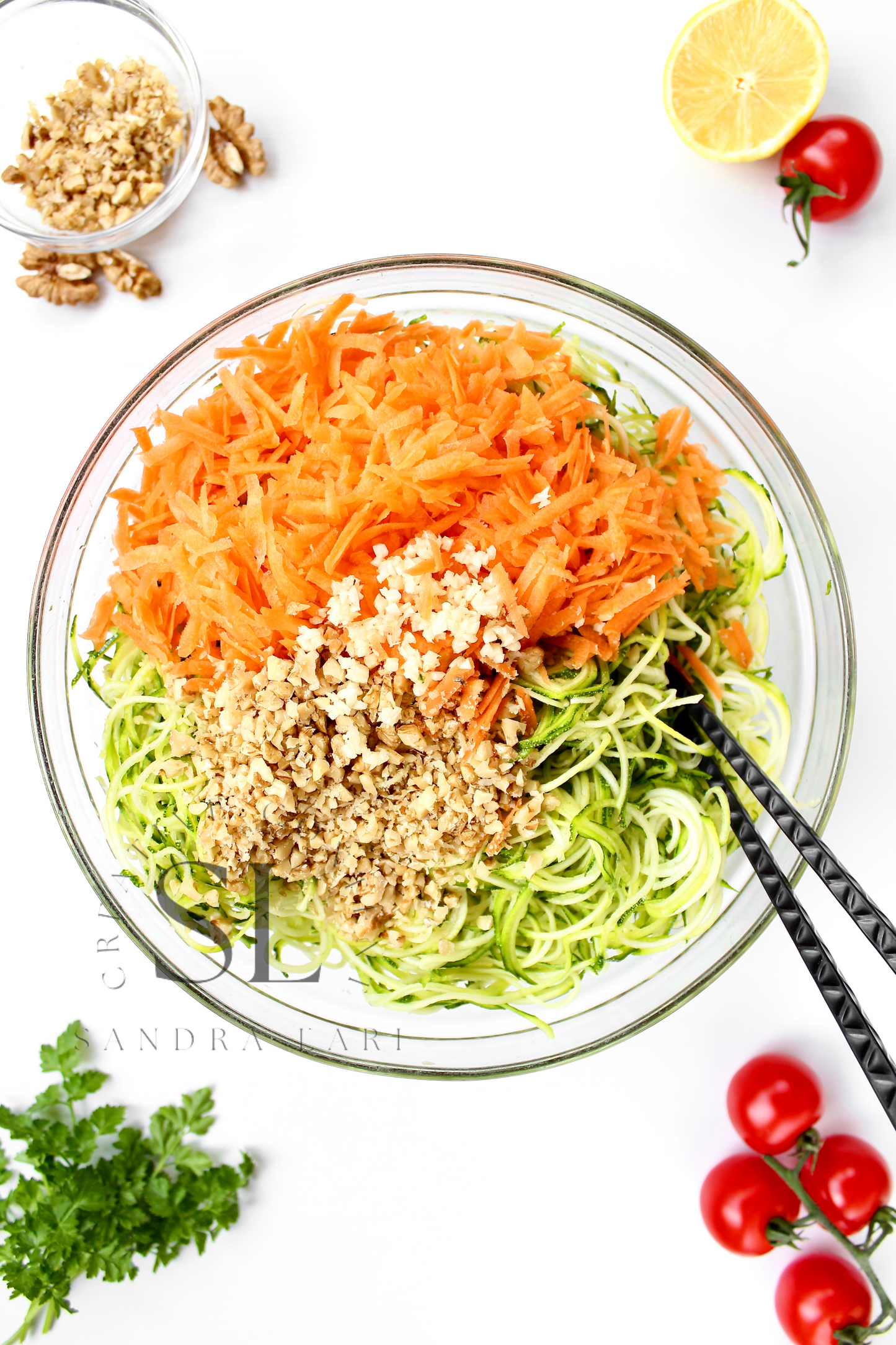 Raw Zucchini Spaghetti Salad - Set 1 of 3