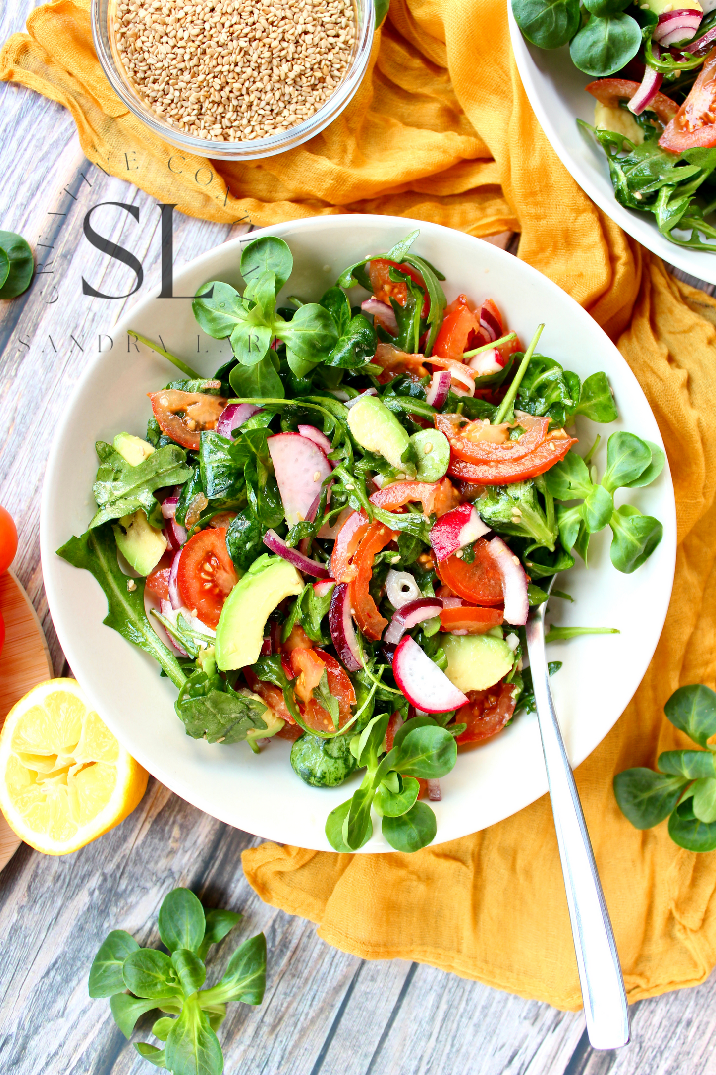 Spring Arugula & Avocado Salad - Set 1 of 3