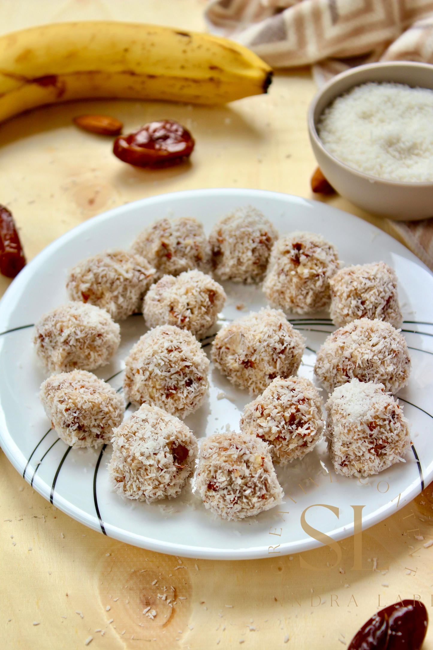 Healthy Raw Coconut Almond Bites - Set 1 of 3