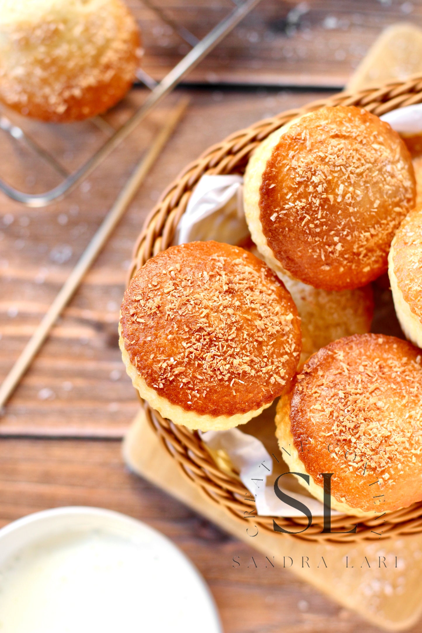 Eggless Coconut Muffins (No Yeast) - Set 1 of 4