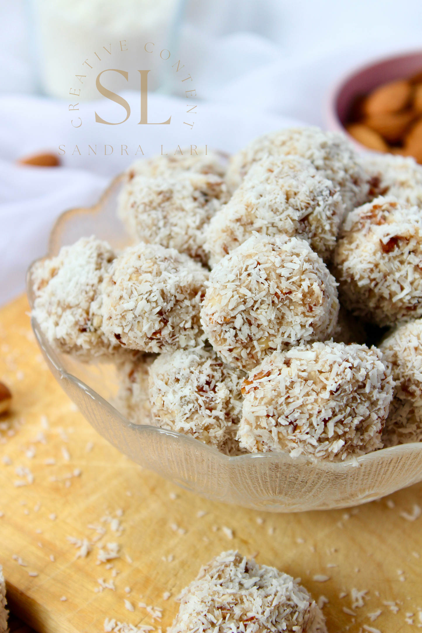 Healthy Raw Coconut Almond Bites - Set 3 of 3