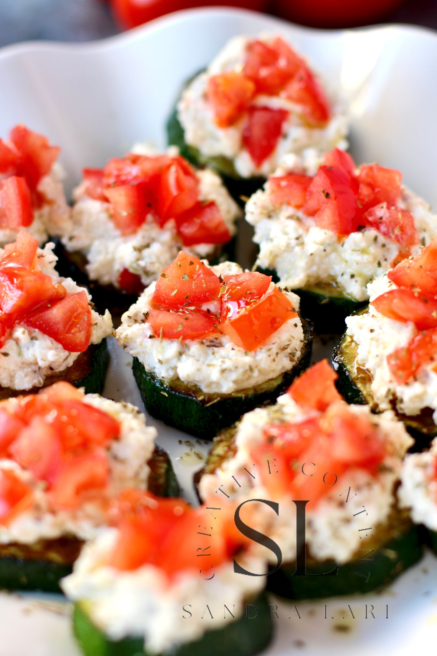 Zucchini Bites with Ricotta Cheese & Tomatoes - Set 2 of 3