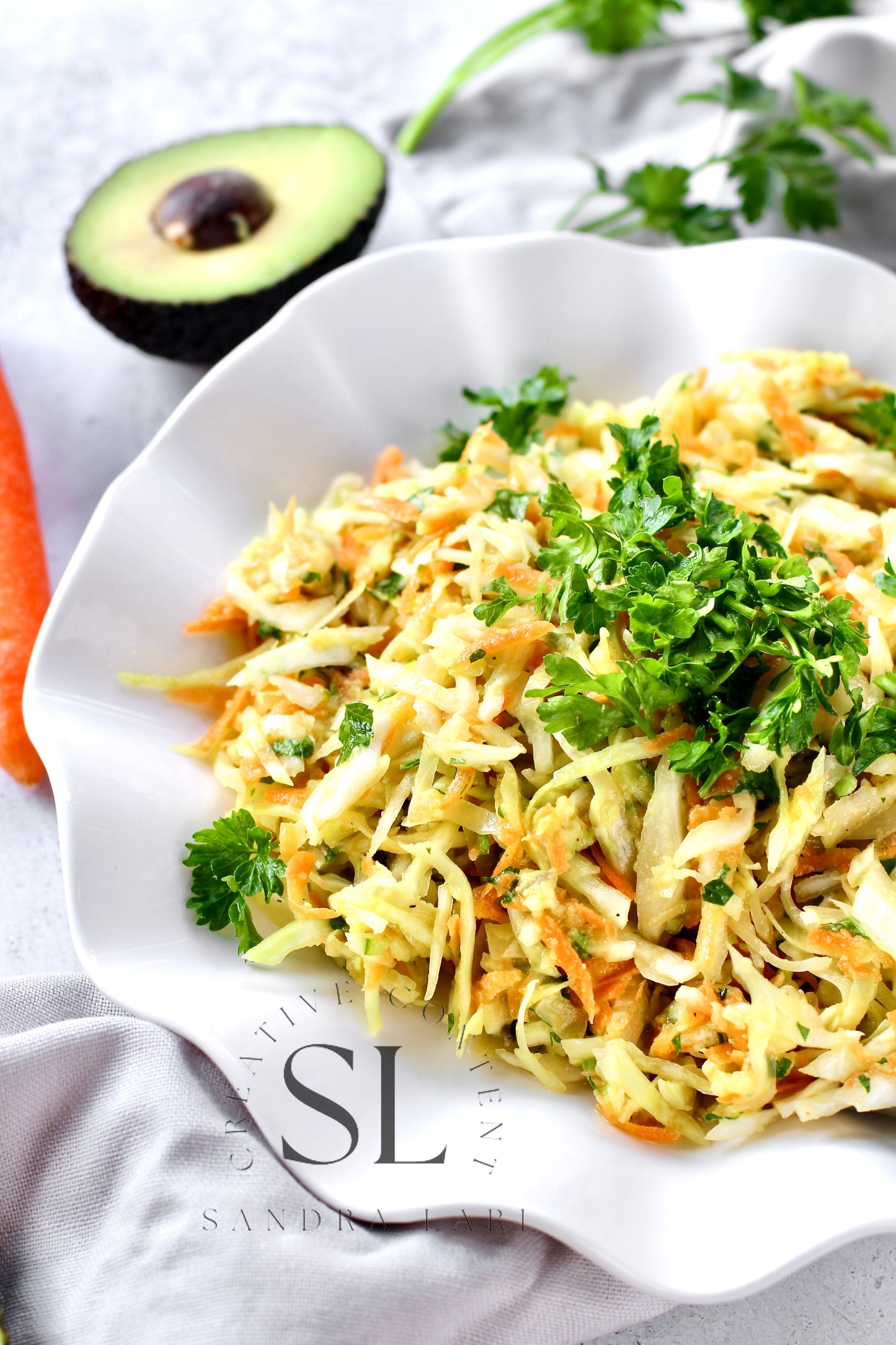 Creamy Avocado & Garlic Coleslaw - Set 3 of 4