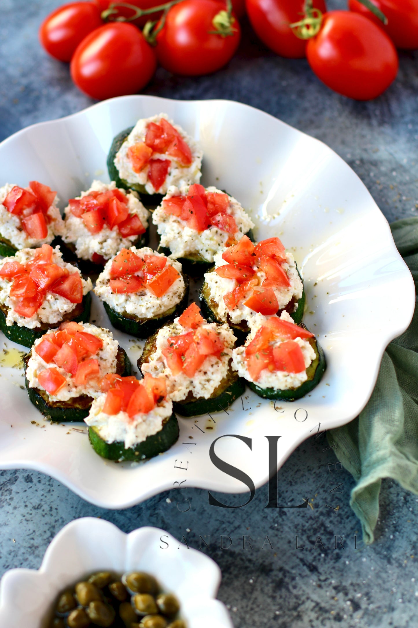 Zucchini Bites with Ricotta Cheese & Tomatoes - Set 2 of 3