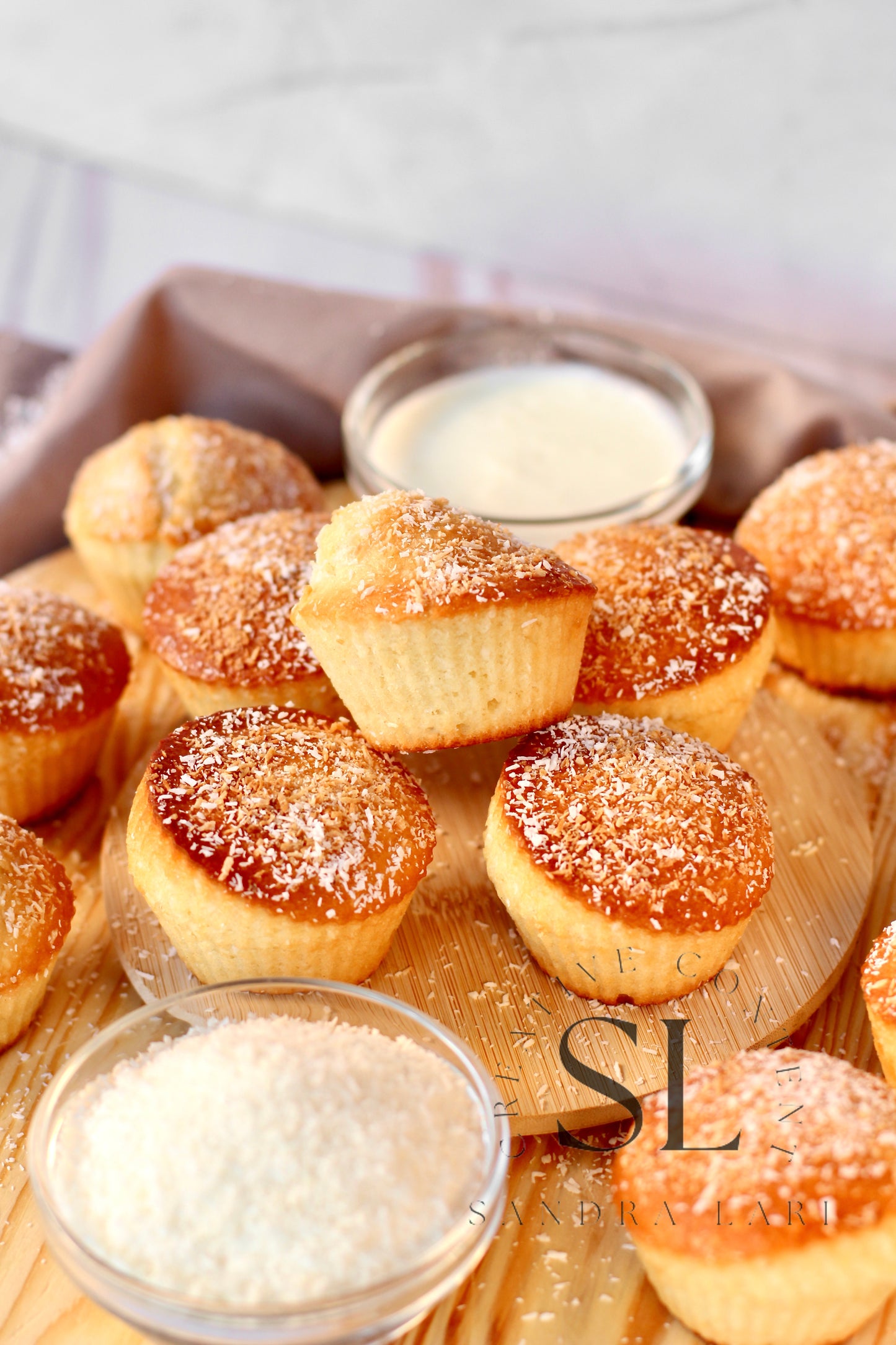 Eggless Coconut Muffins (No Yeast) - Set 4 of 4