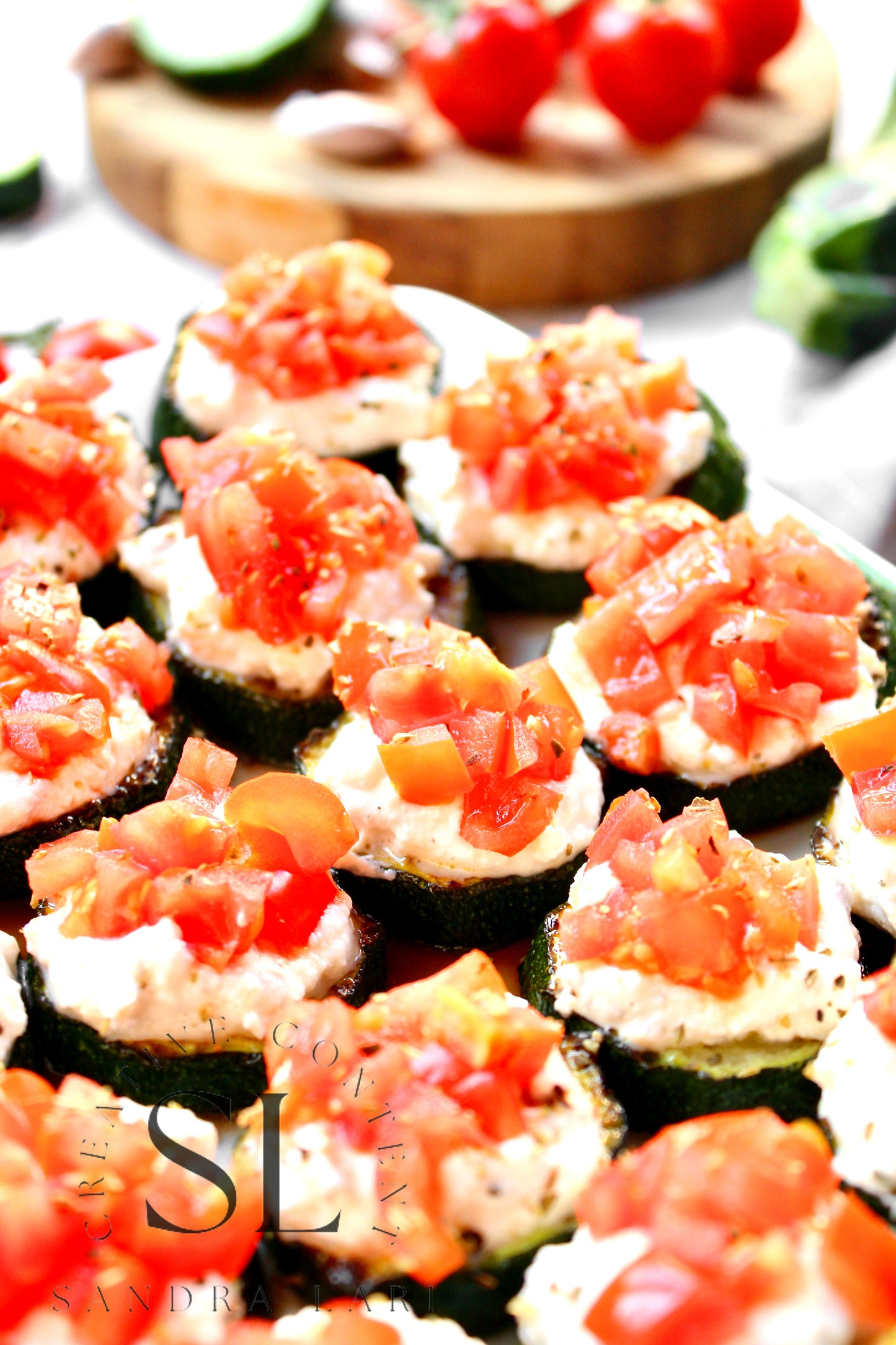 Zucchini Bites with Ricotta Cheese & Tomatoes - Set 1 of 3