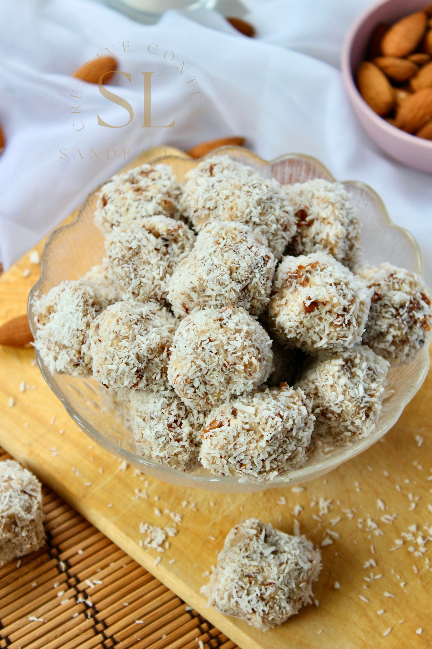 Healthy Raw Coconut Almond Bites - Set 3 of 3