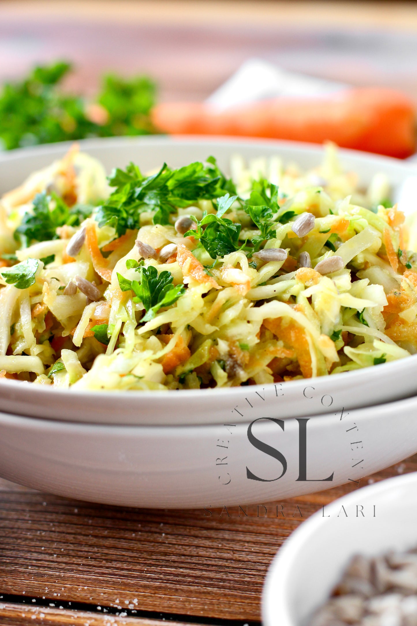 Creamy Avocado & Garlic Coleslaw - Set 4 of 4