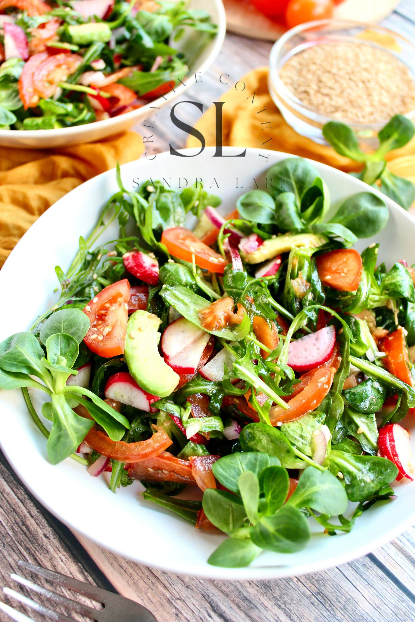 Spring Arugula & Avocado Salad - Set 1 of 3