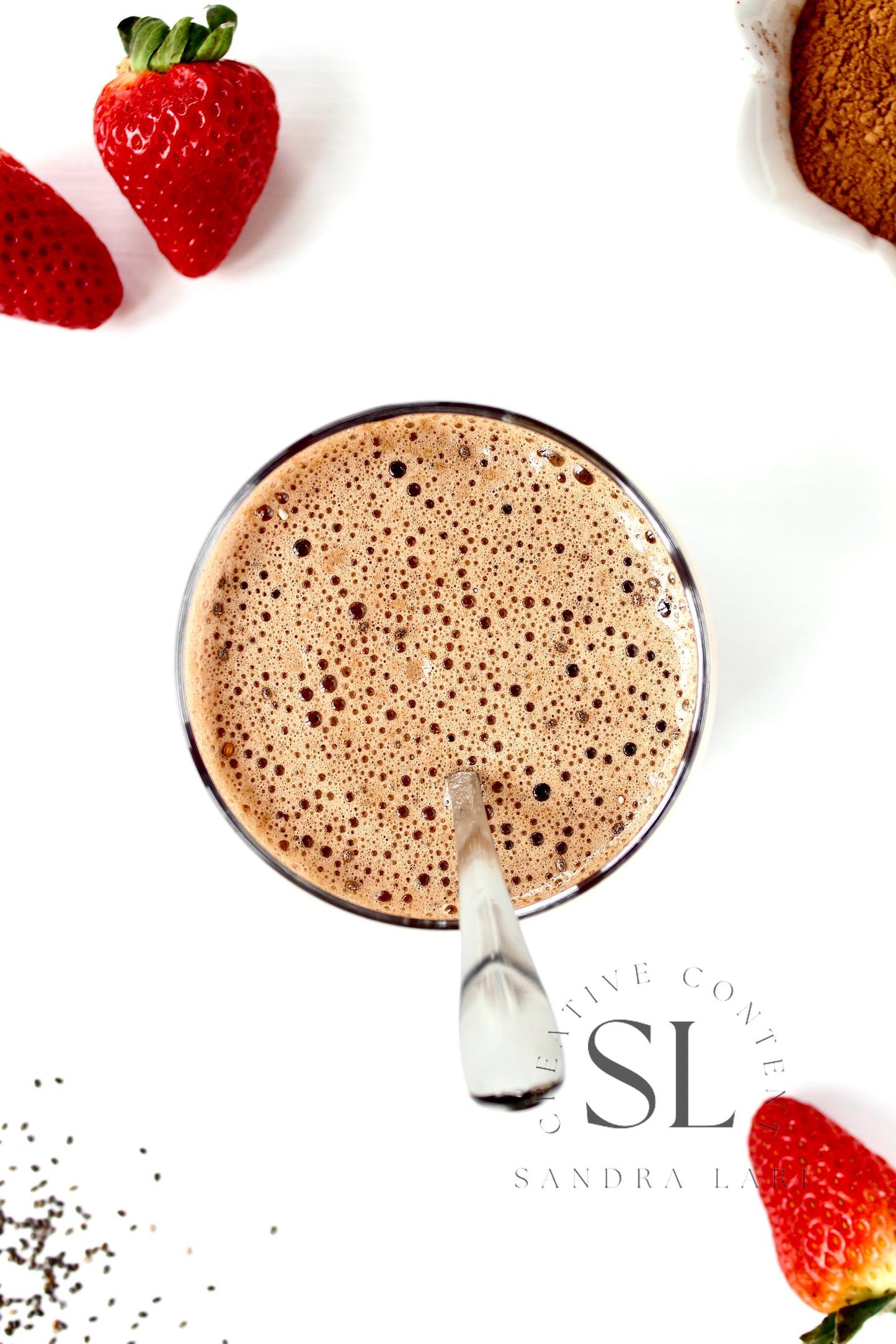 Raw Strawberry & Carob Chia Pudding - Set 3 of 3