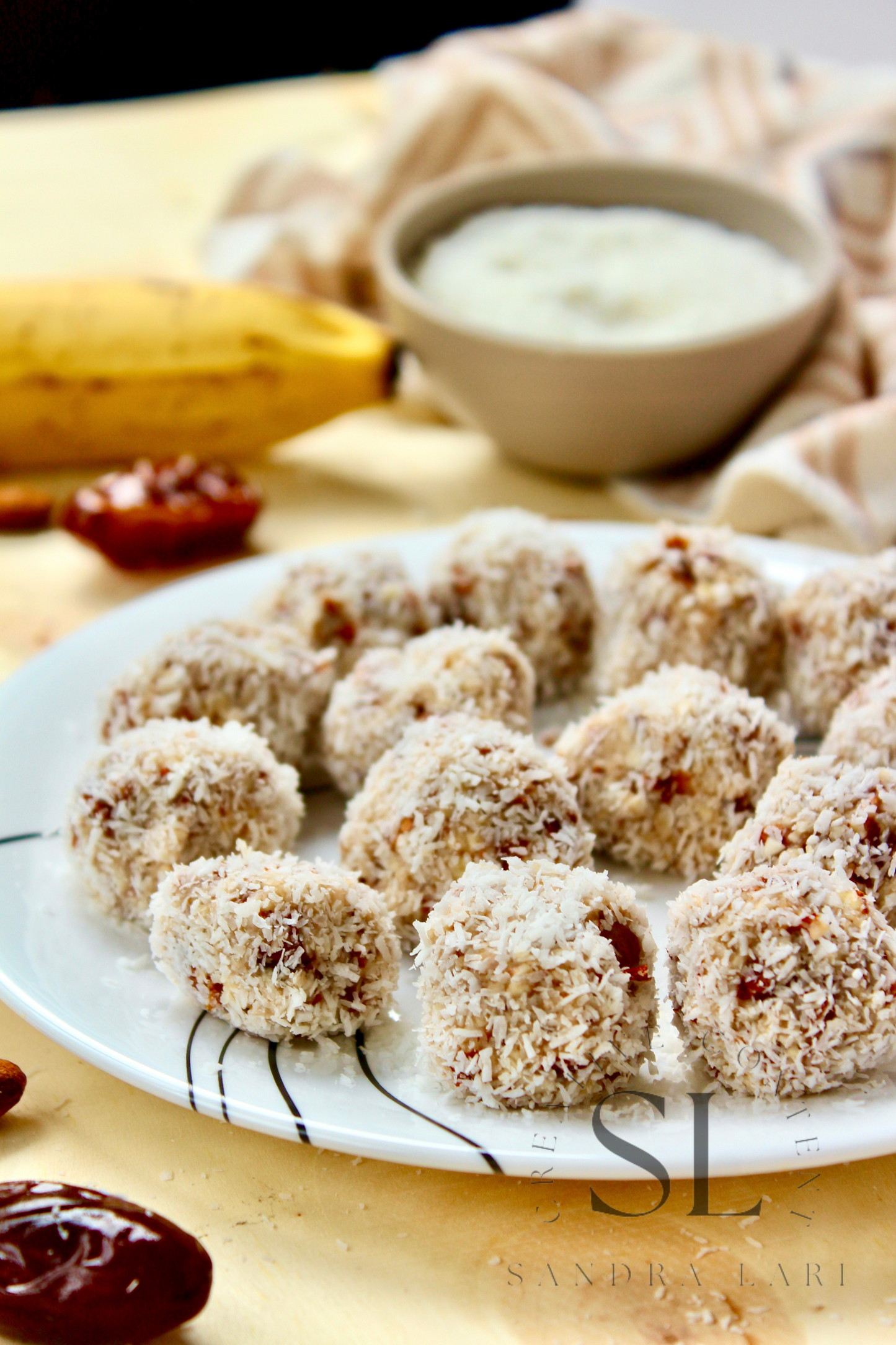Healthy Raw Coconut Almond Bites - Set 1 of 3
