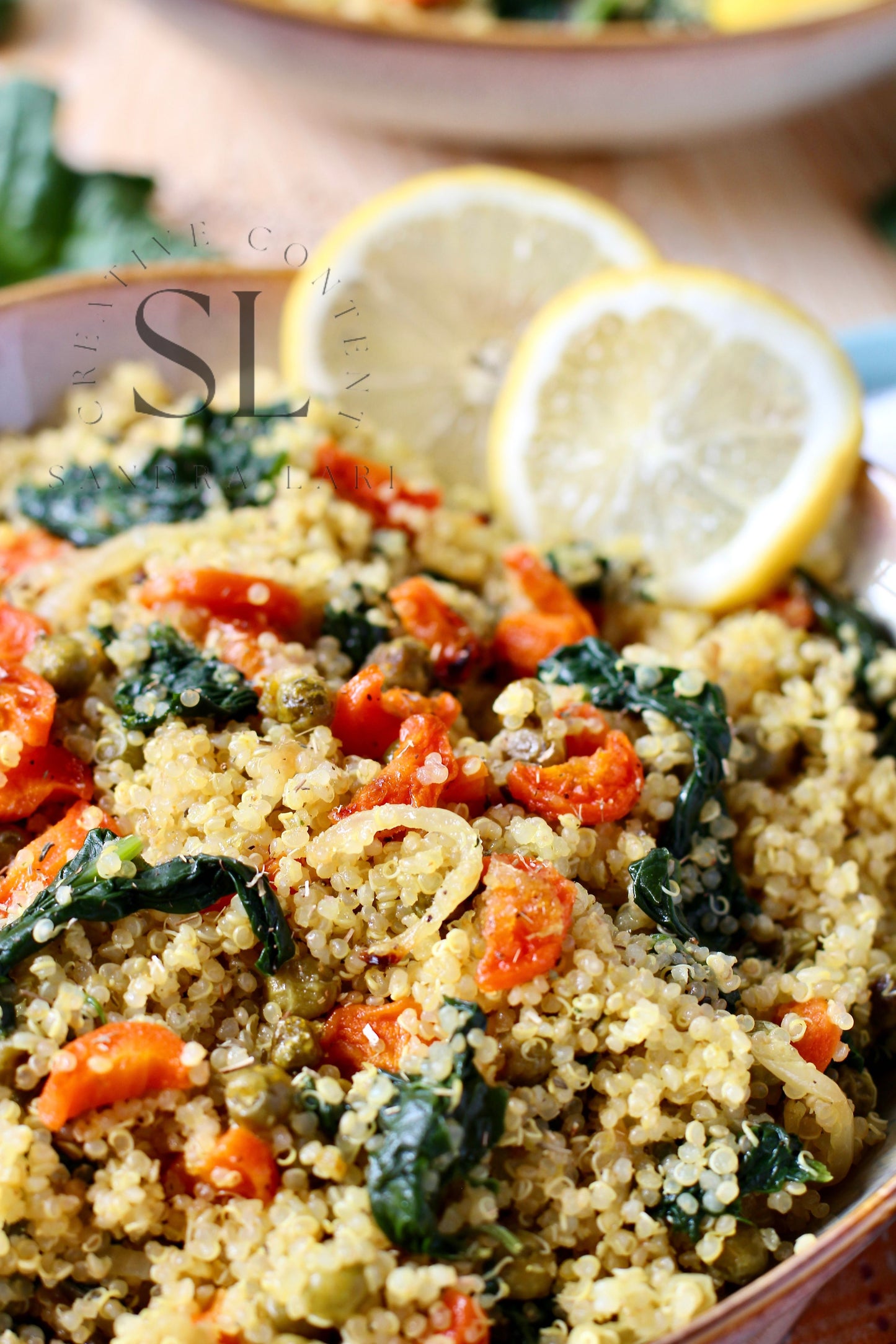 Vegan Roasted Veggies Quinoa Salad with Spinach - Set 2 of 3
