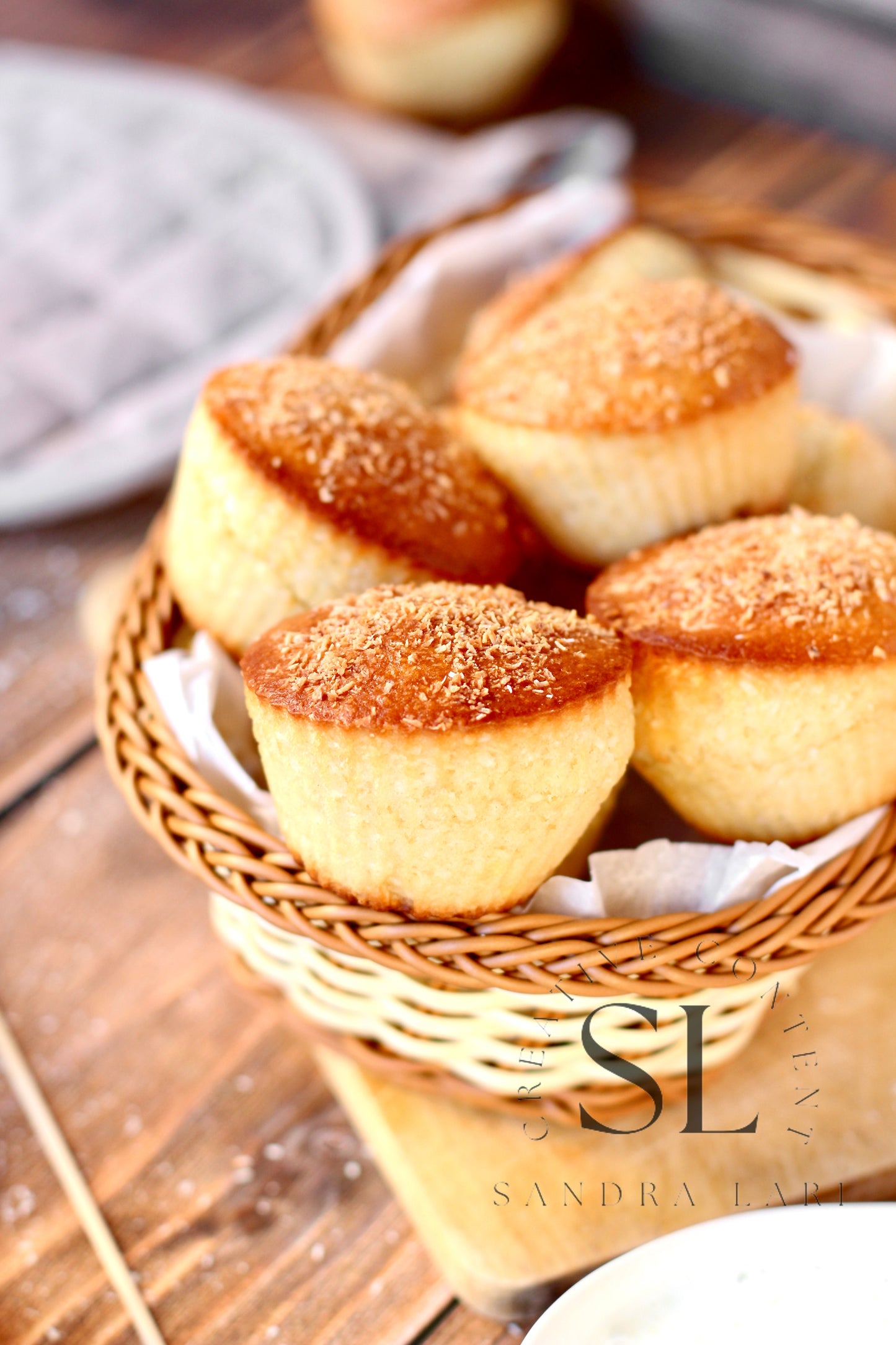 Eggless Coconut Muffins (No Yeast) - Set 1 of 4