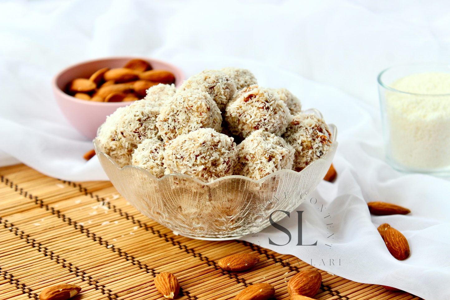 Healthy Raw Coconut Almond Bites - Set 3 of 3