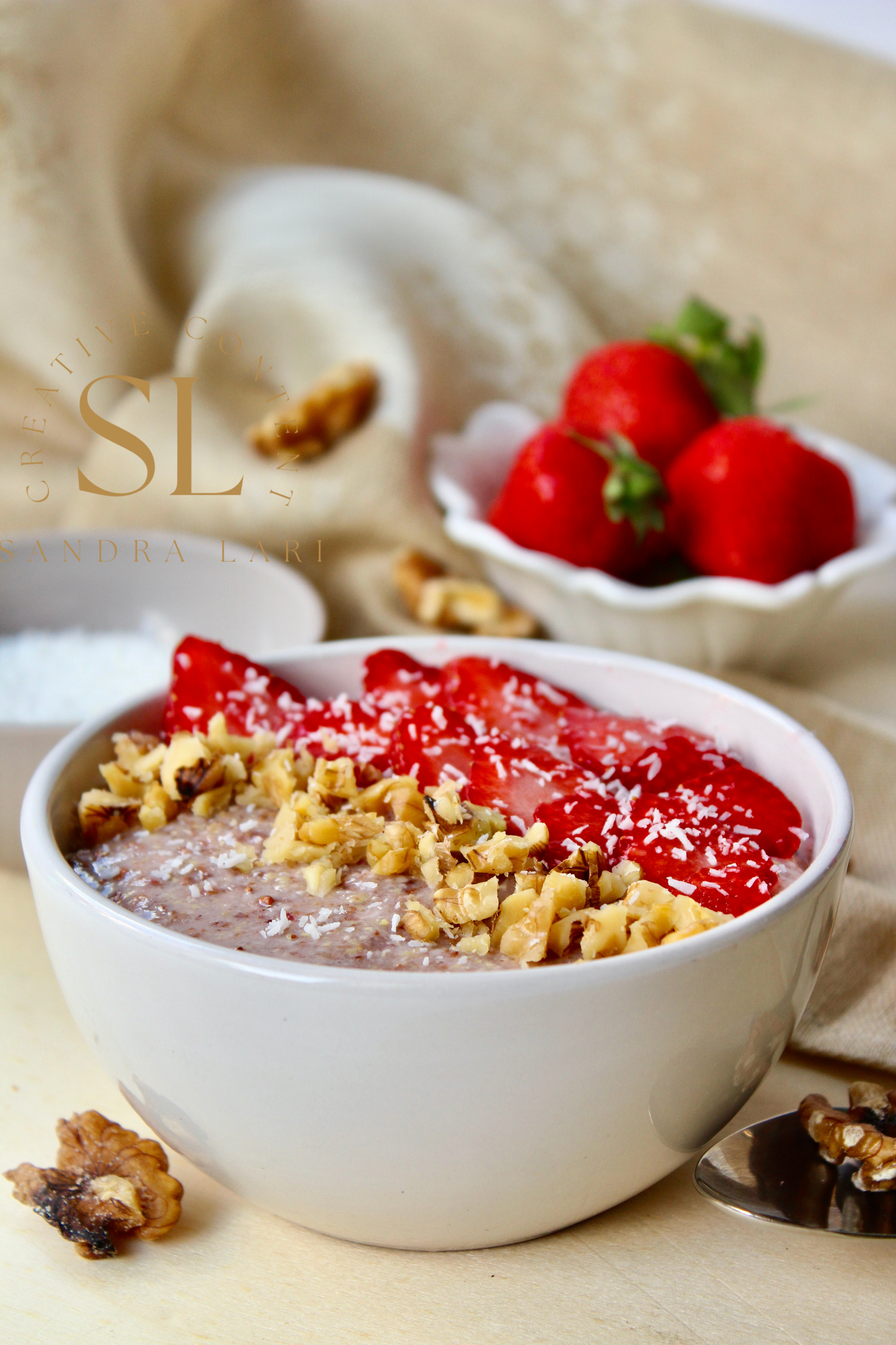 Overnight Healthy Raw Flaxseed Porridge - Set 1 of 4