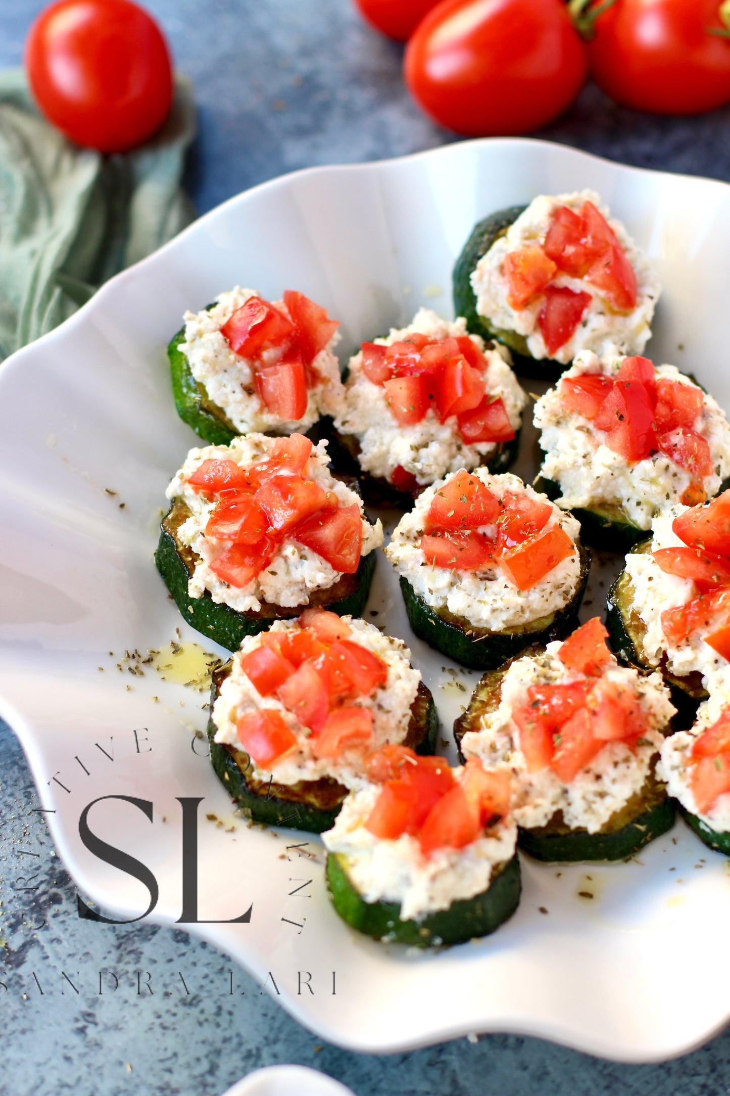 Zucchini Bites with Ricotta Cheese & Tomatoes - Set 2 of 3