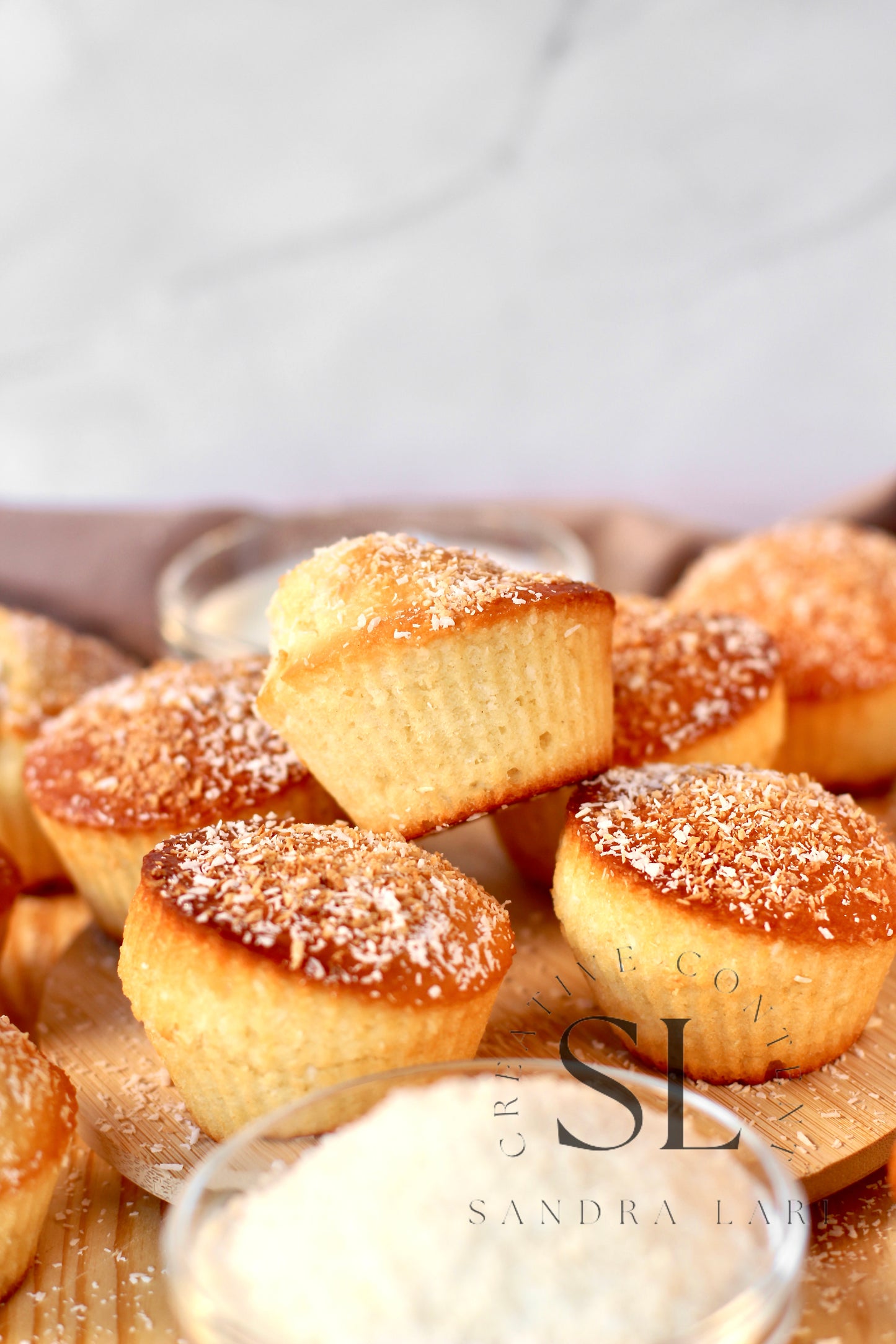 Eggless Coconut Muffins (No Yeast) - Set 4 of 4