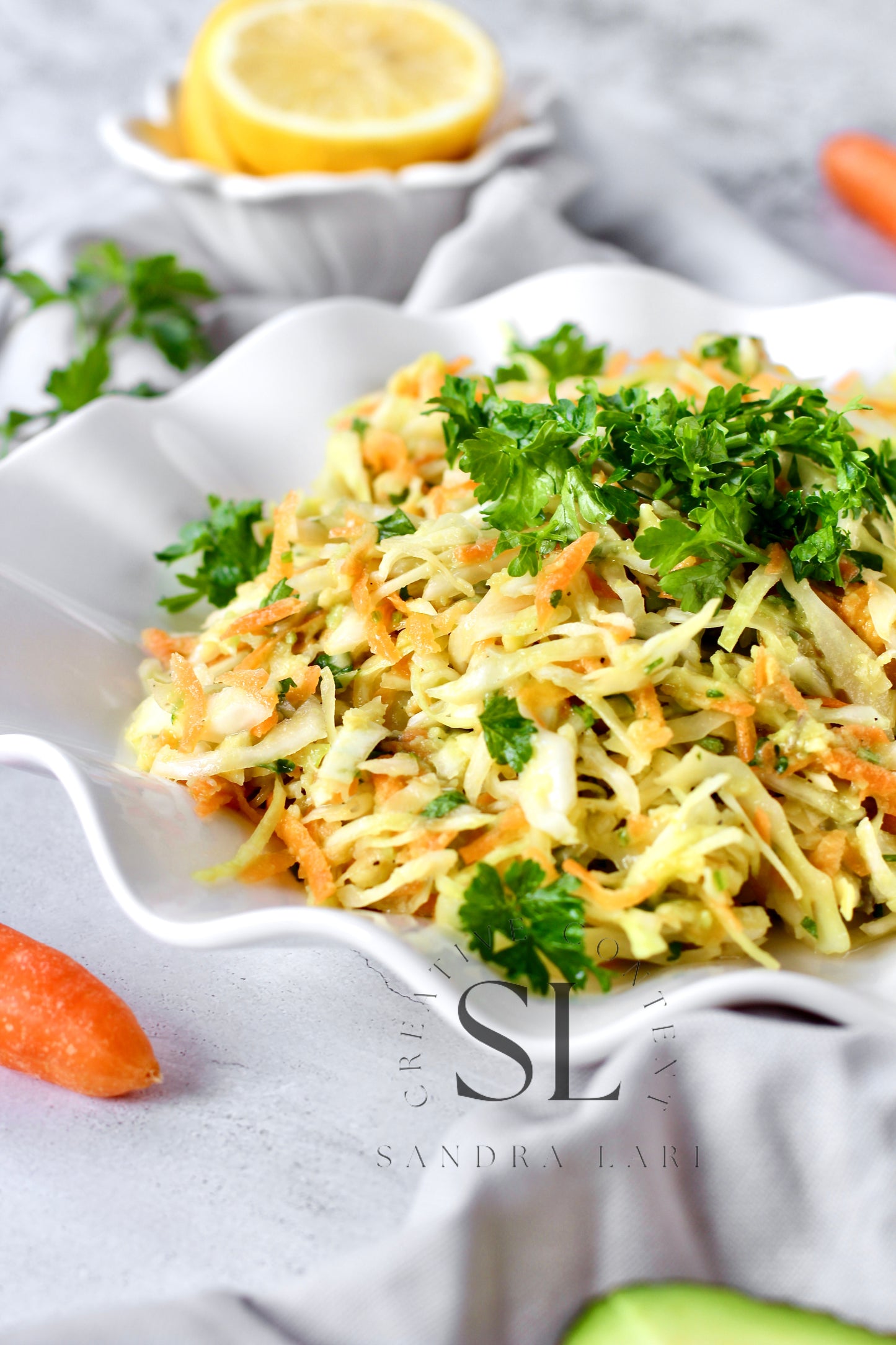 Creamy Avocado & Garlic Coleslaw - Set 3 of 4