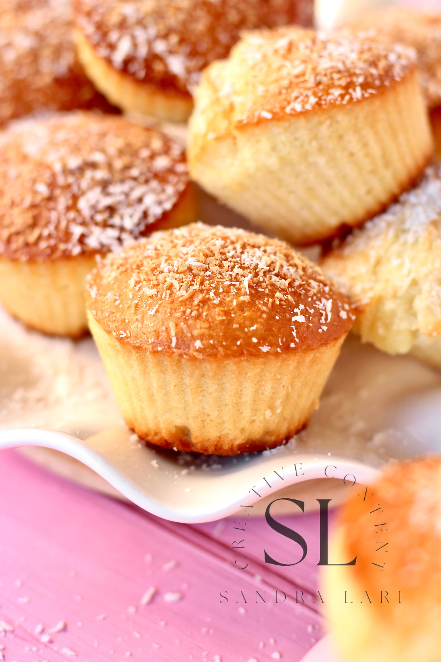 Eggless Coconut Muffins (No Yeast) - Set 3 of 4