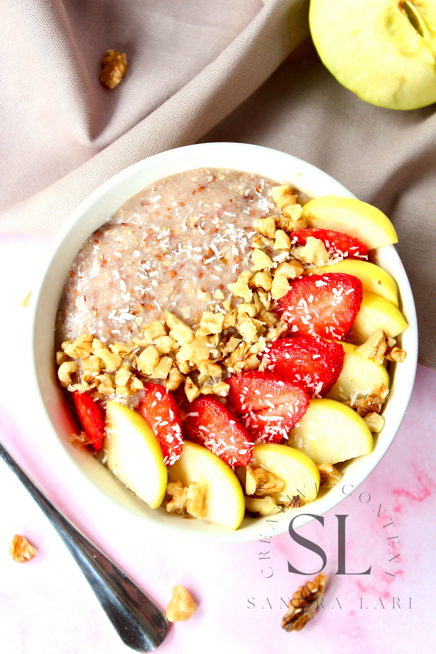 Overnight Healthy Raw Flaxseed Porridge - Set 4 of 4
