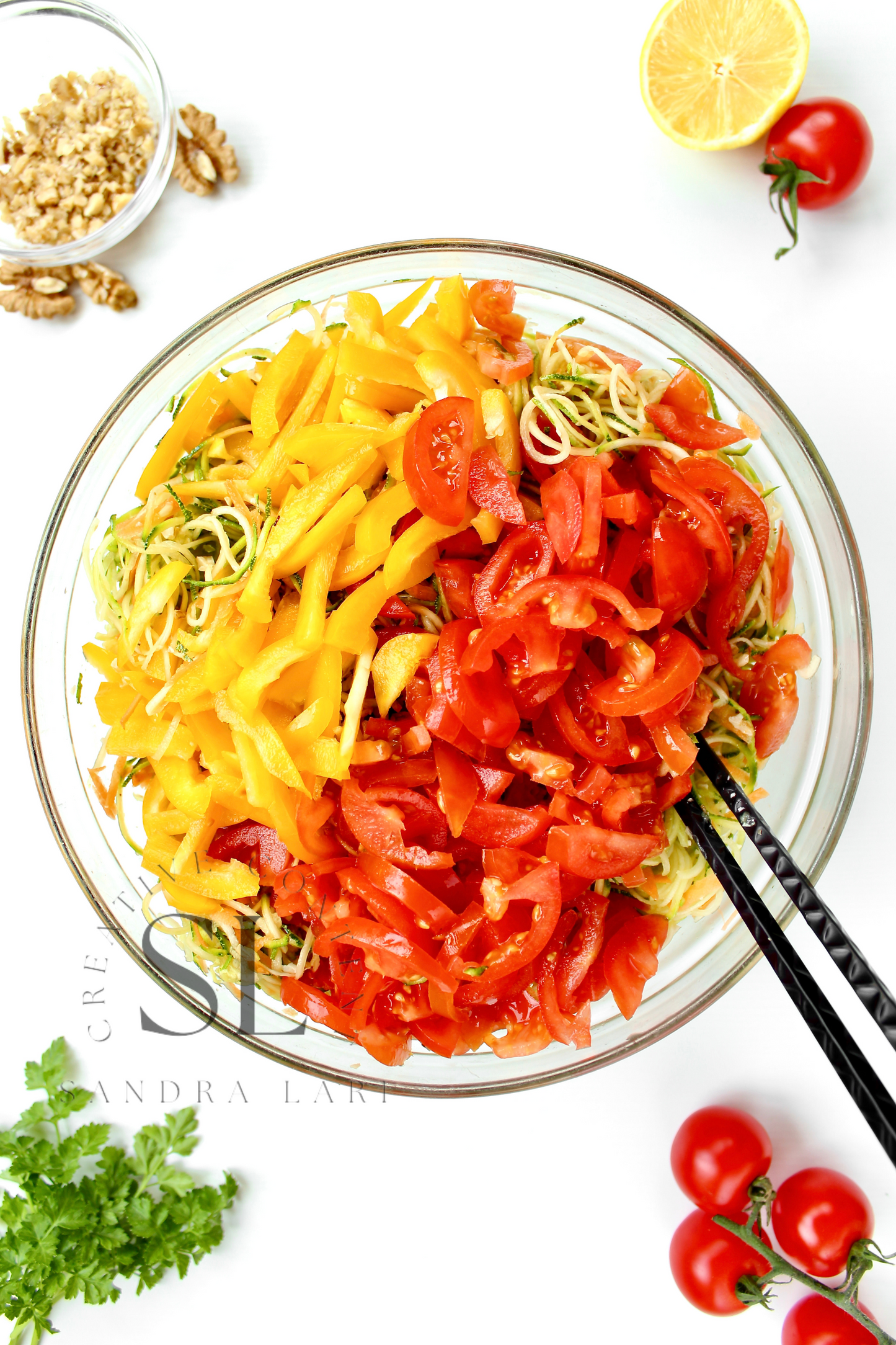 Raw Zucchini Spaghetti Salad - Set 2 of 3