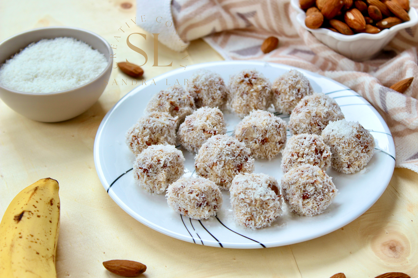 Healthy Raw Coconut Almond Bites - Set 1 of 3