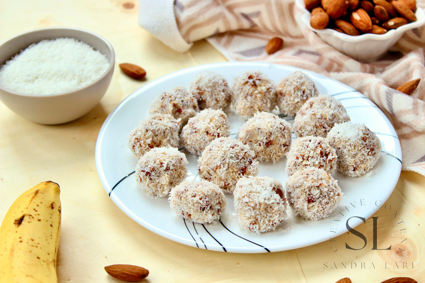 Healthy Raw Coconut Almond Bites - Set 1 of 3