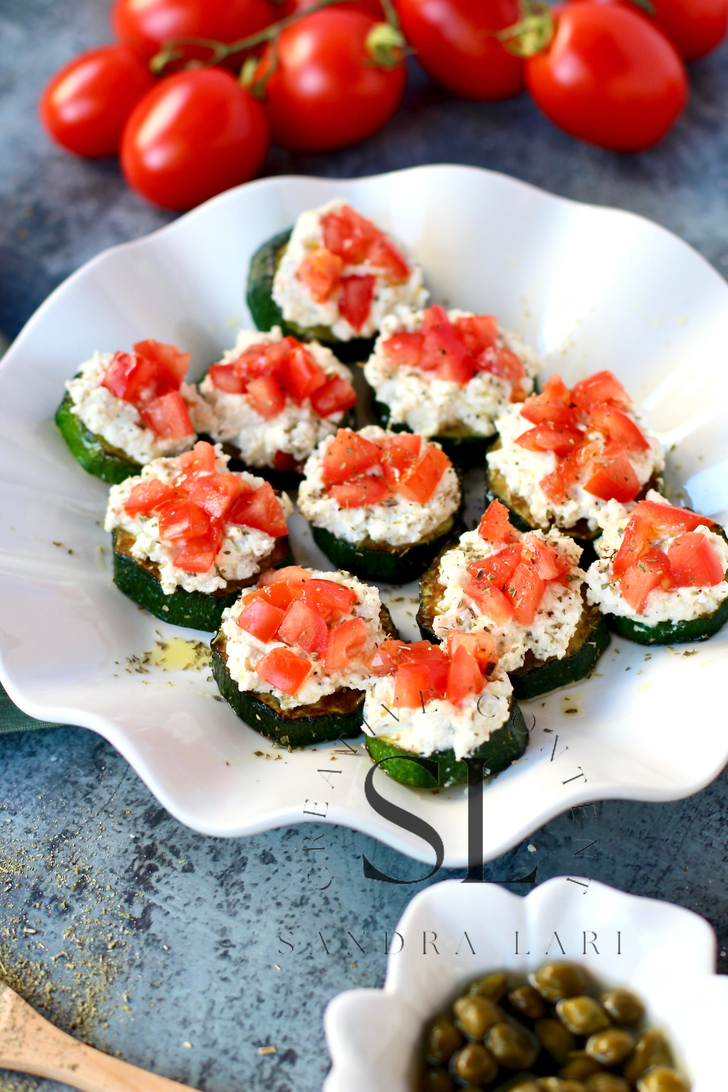 Zucchini Bites with Ricotta Cheese & Tomatoes - Set 2 of 3
