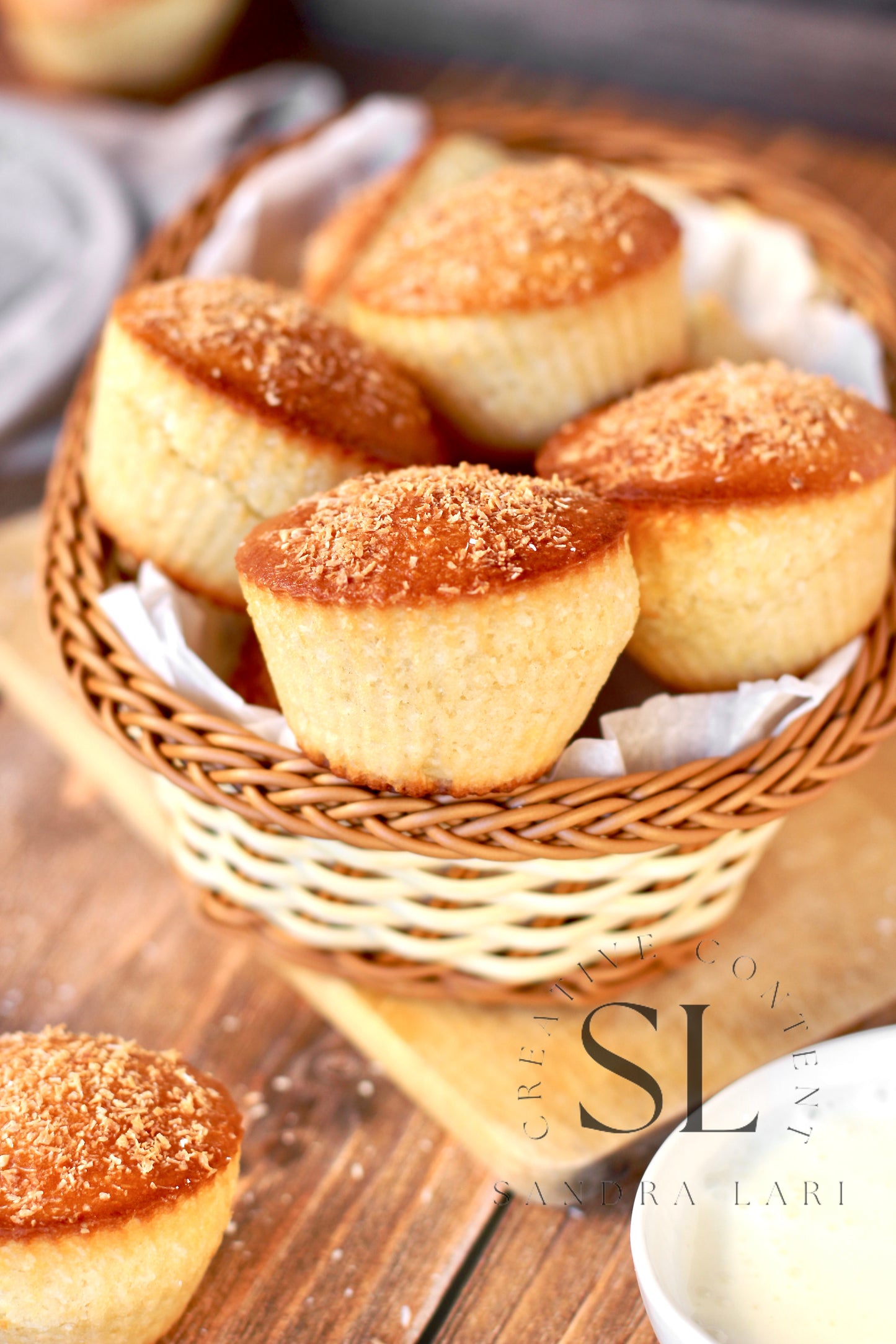 Eggless Coconut Muffins (No Yeast) - Set 1 of 4