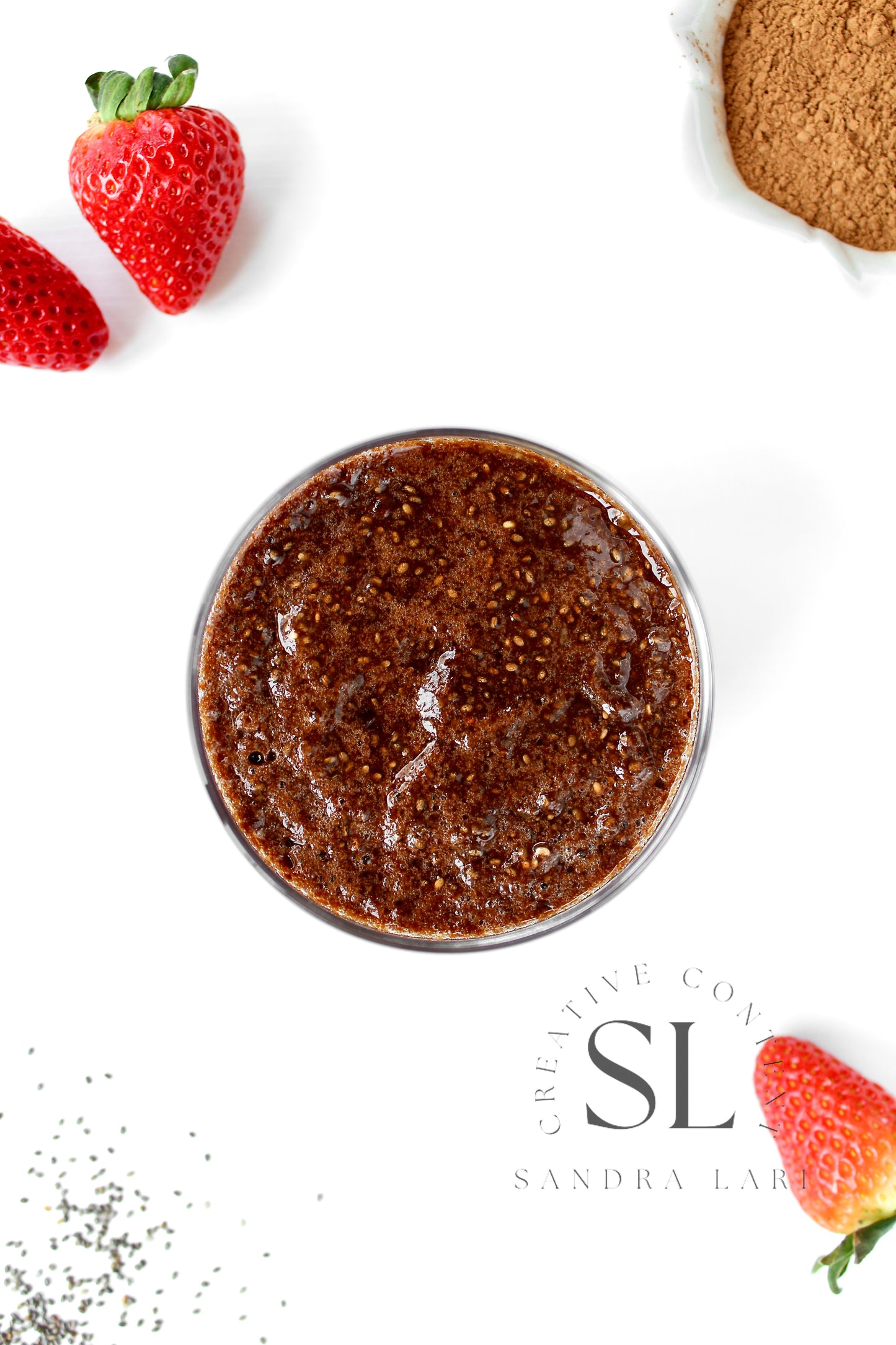 Raw Strawberry & Carob Chia Pudding - Set 2 of 3