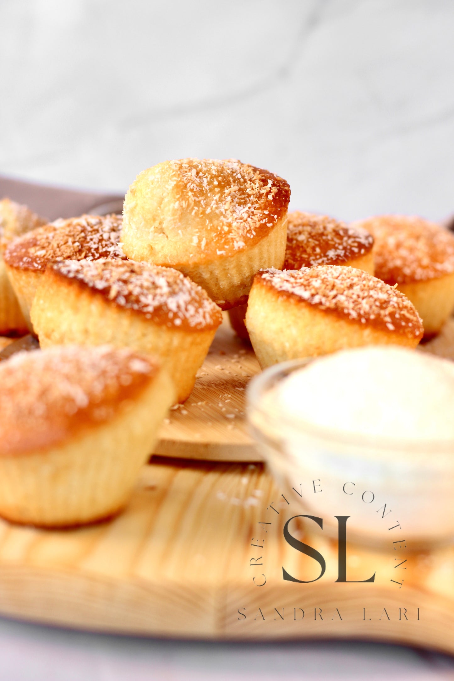 Eggless Coconut Muffins (No Yeast) - Set 4 of 4