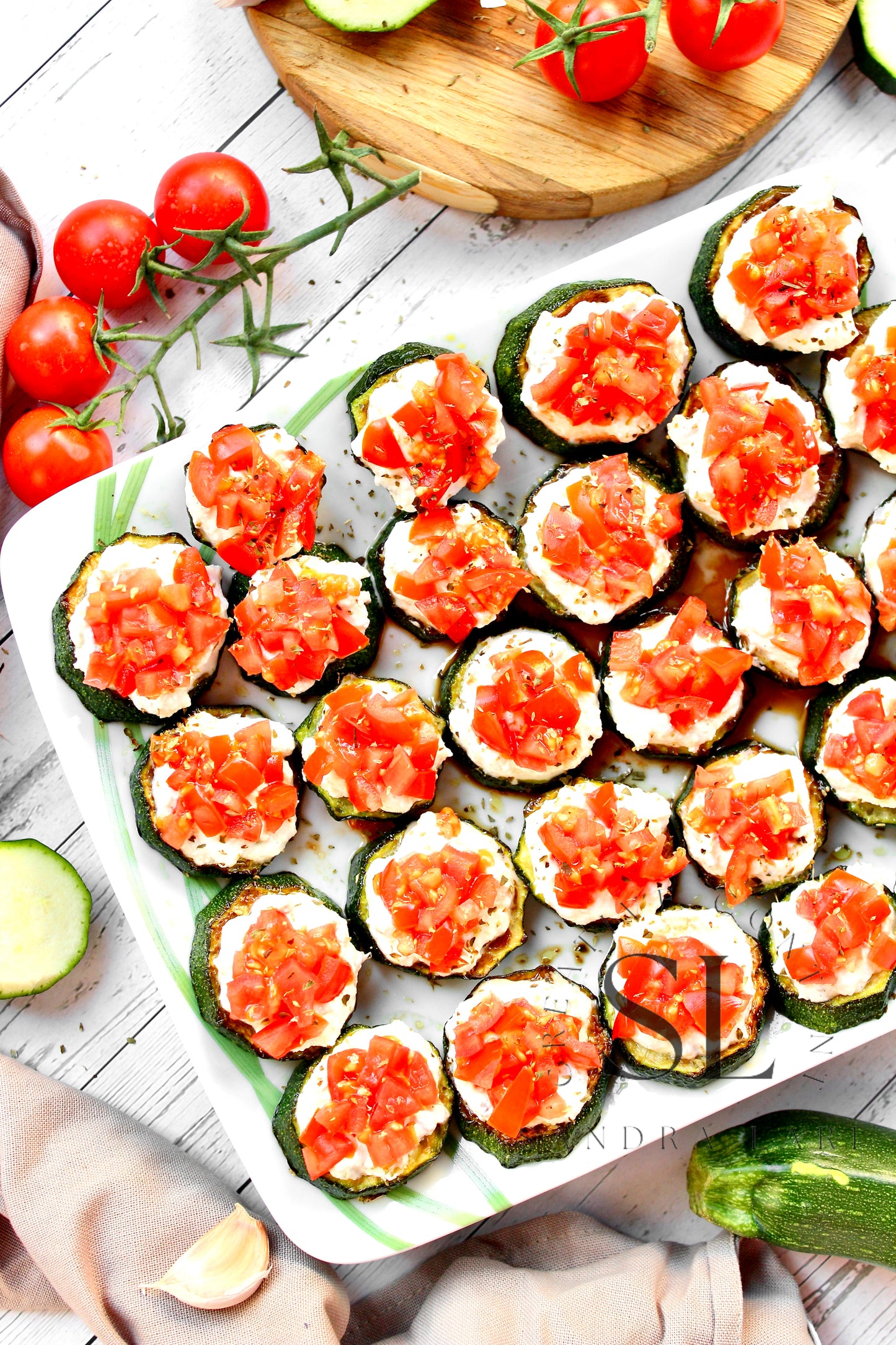 Zucchini Bites with Ricotta Cheese & Tomatoes - Exclusive