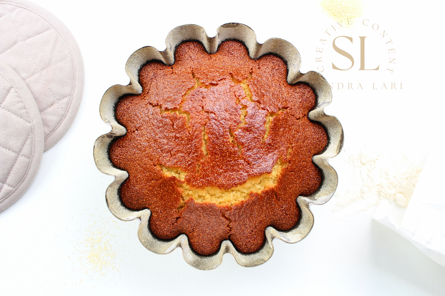 Healthy Eggless Semolina Cake Set 2 of 2