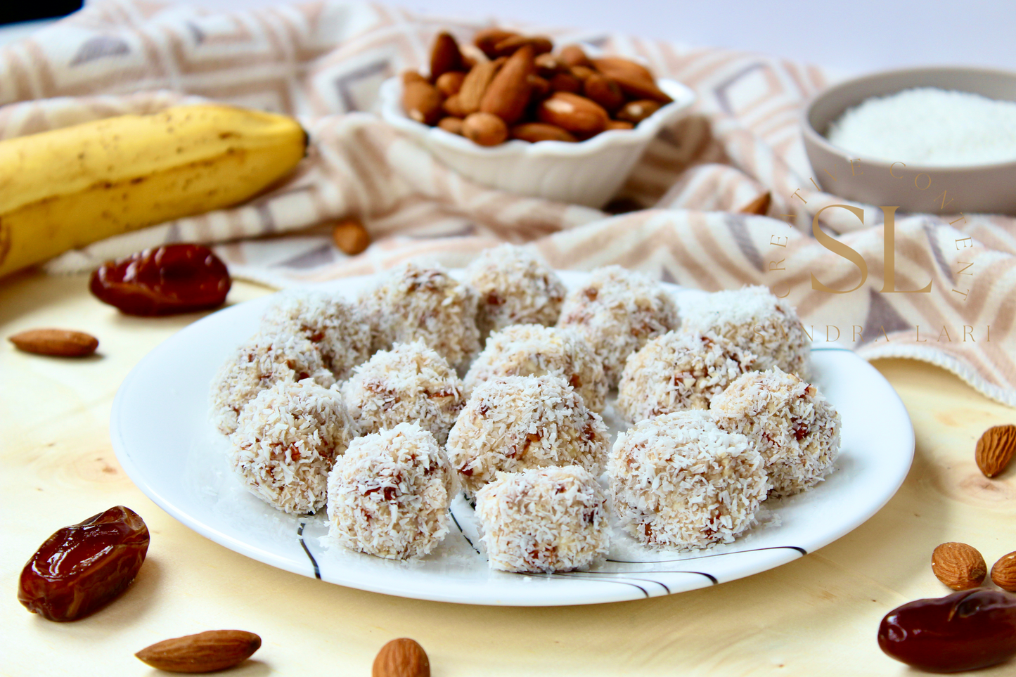 Healthy Raw Coconut Almond Bites - Set 1 of 3