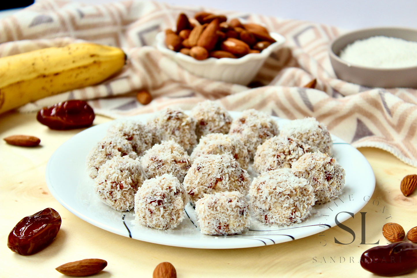 Healthy Raw Coconut Almond Bites - Set 1 of 3