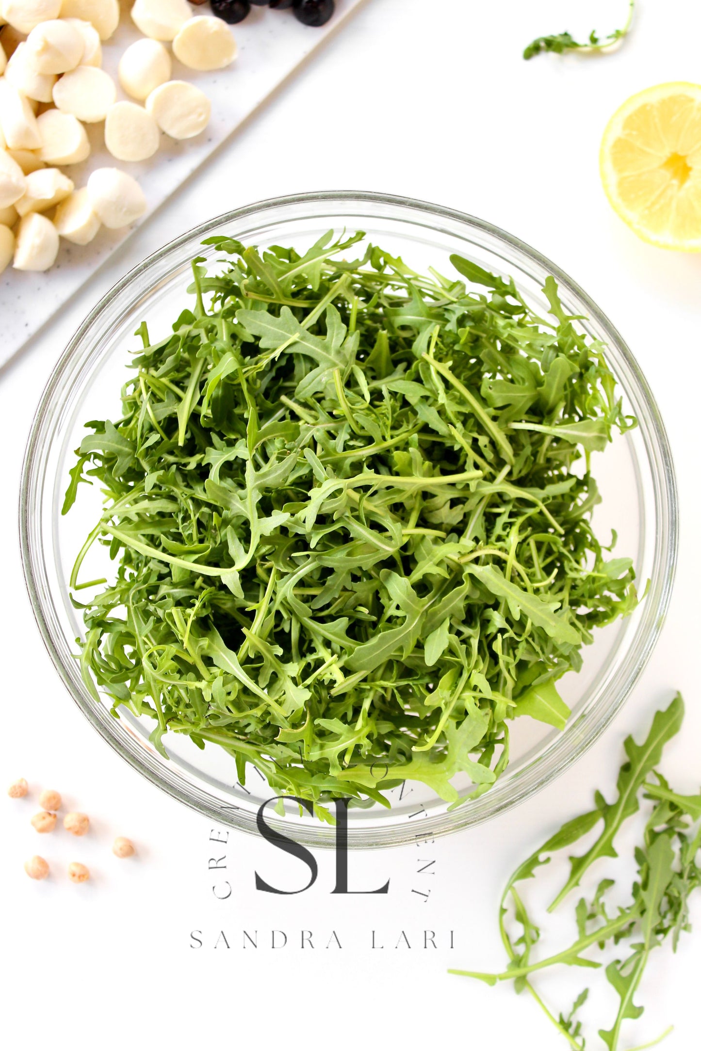 Caprese Arugula Salad with Roasted Chickpeas - Set 2 of 4