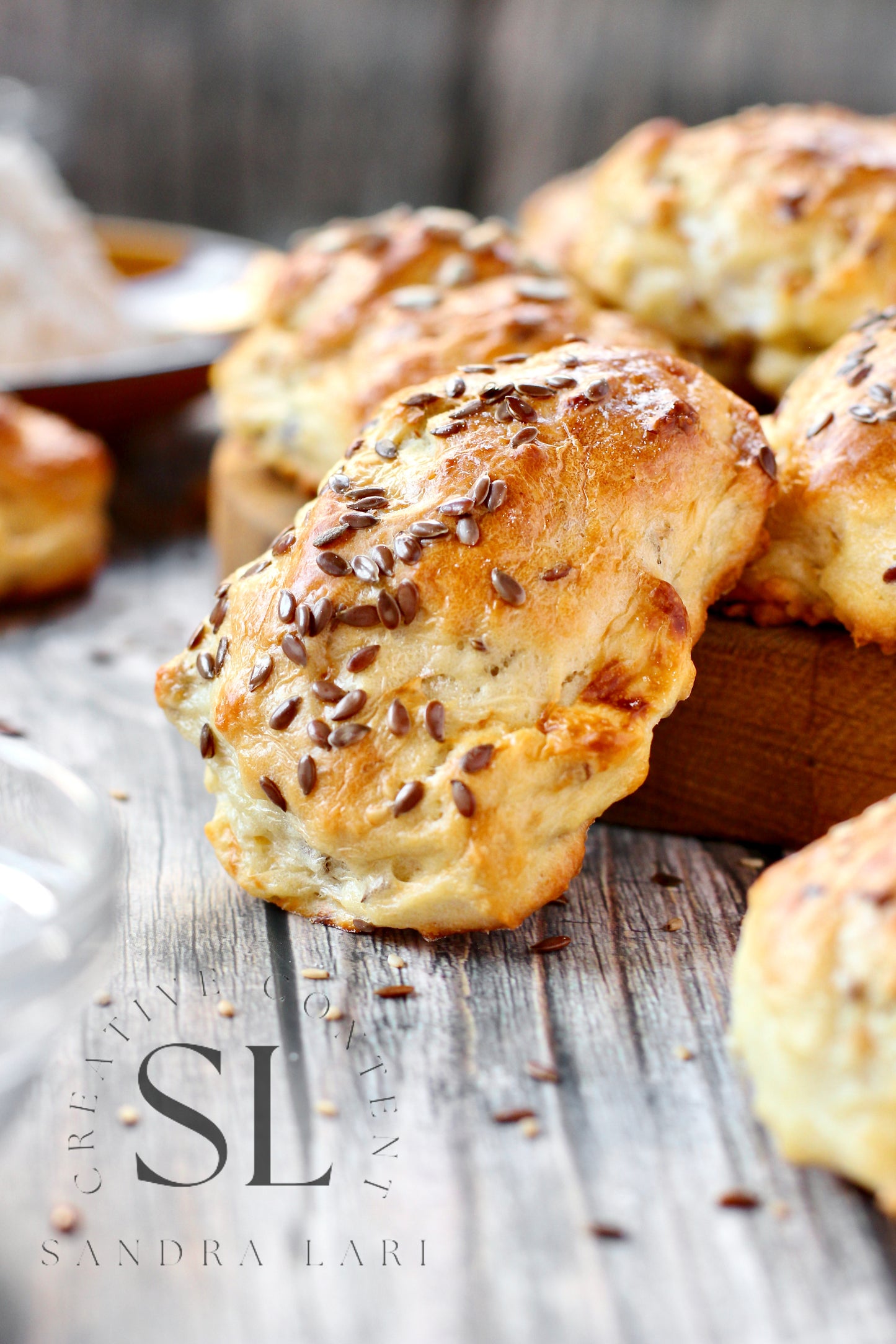 Rustic No Yeast Bread Mini Rolls - Set 4 of 4