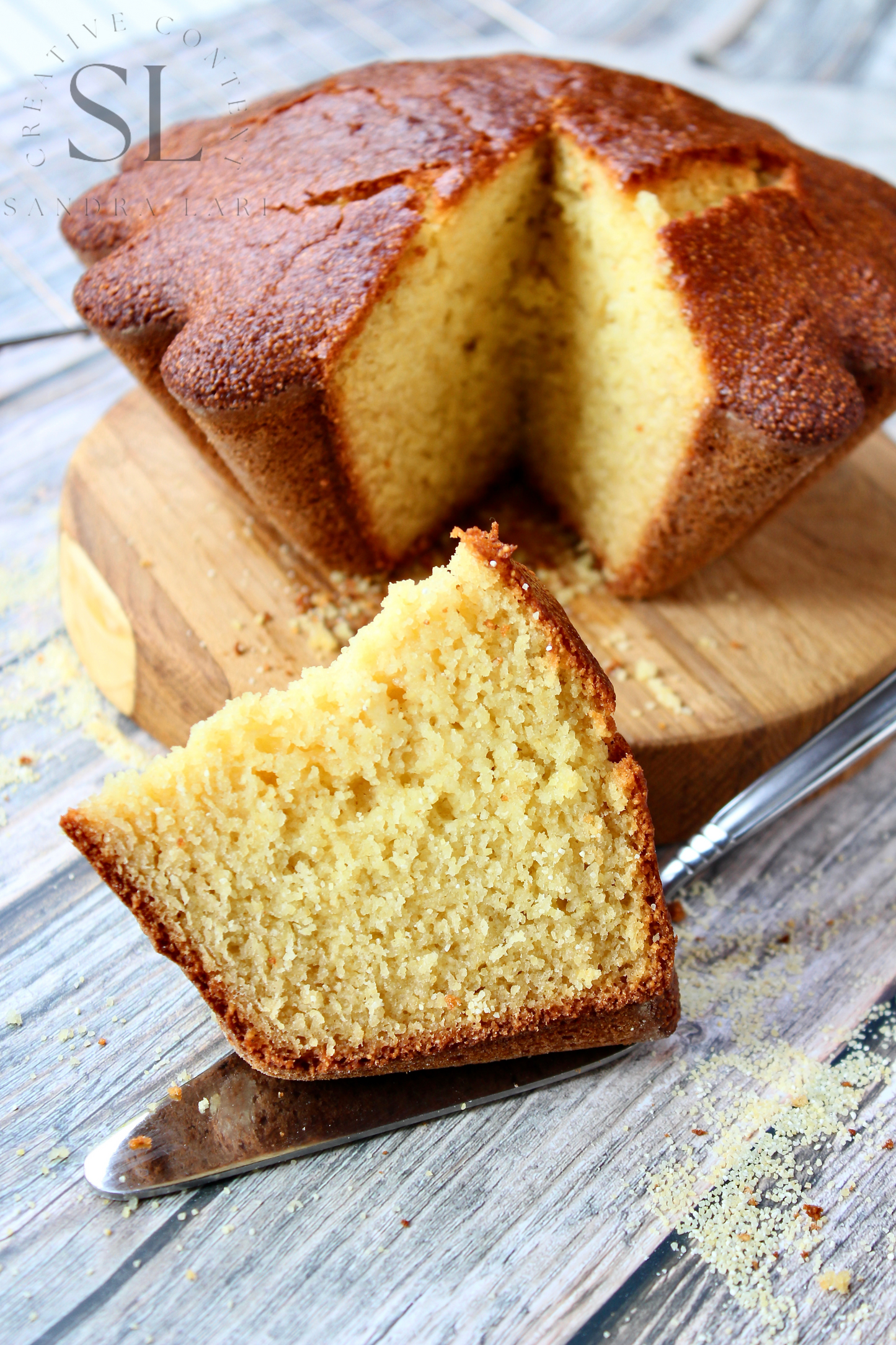 Healthy Eggless Semolina Cake Set 1 of 2